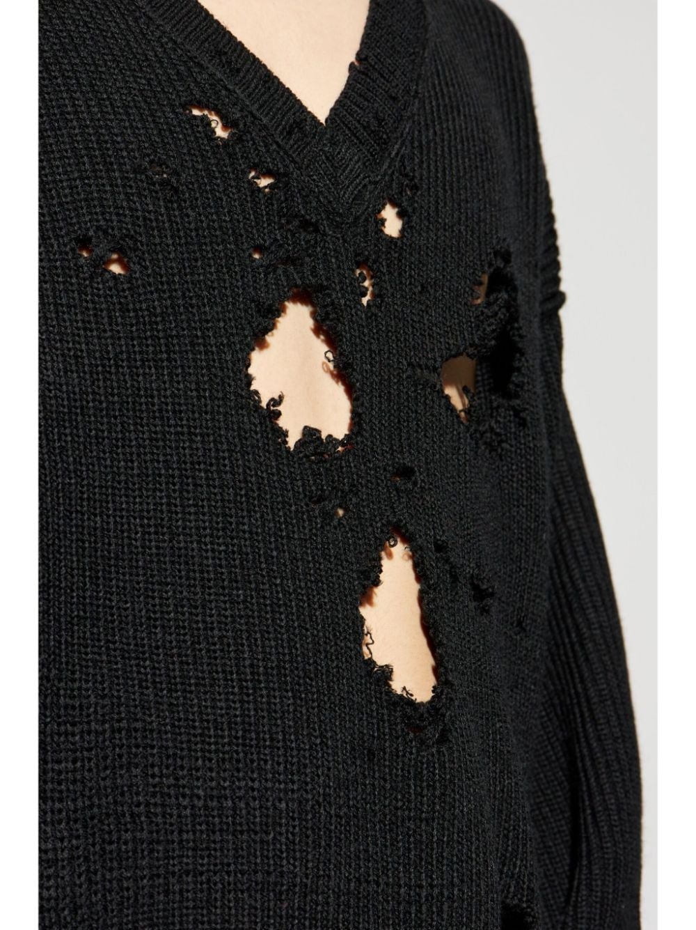 distressed-effect jumper - 5