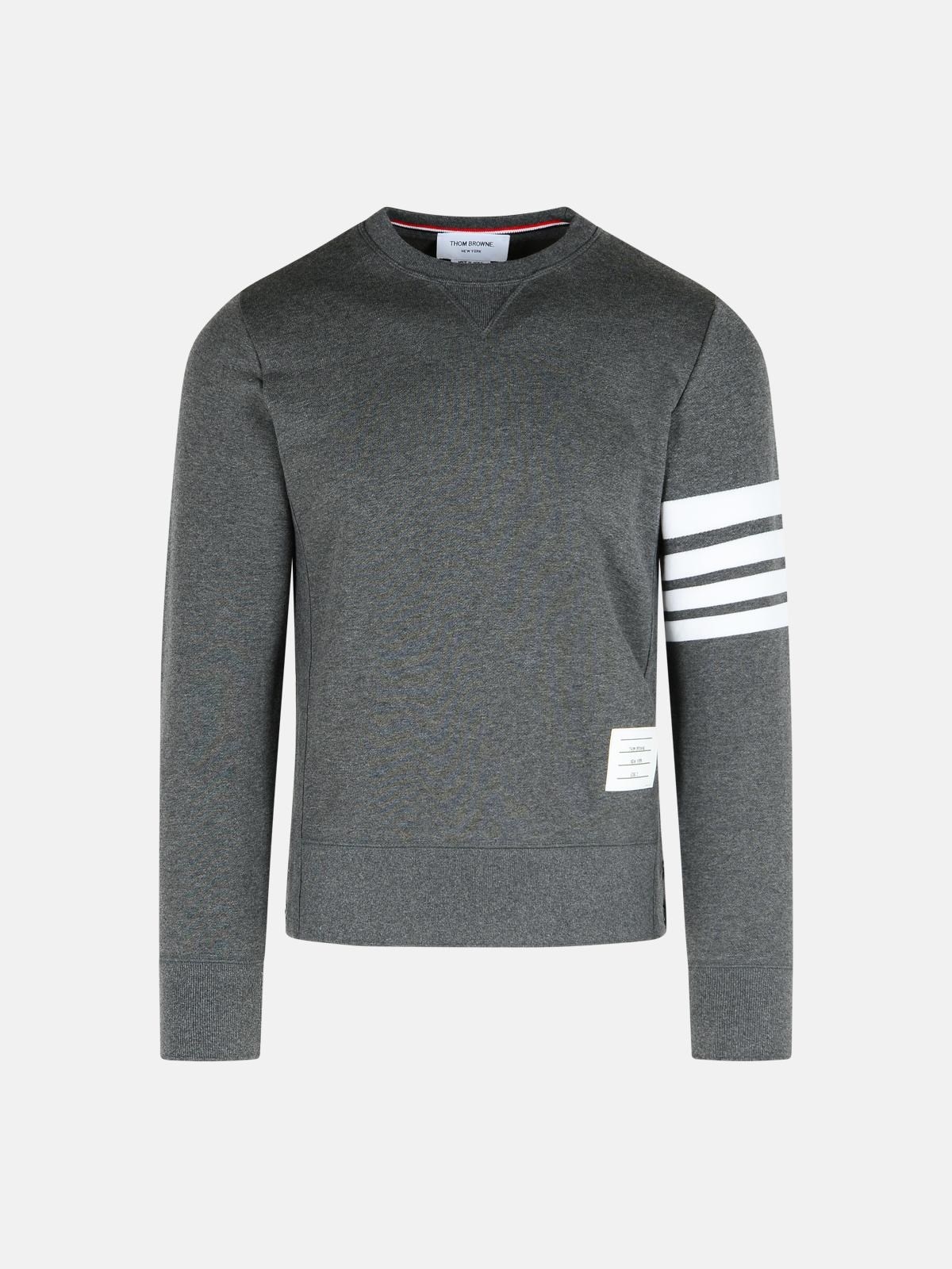 '4 BAR' DARK GREY COTTON SWEATSHIRT - 1