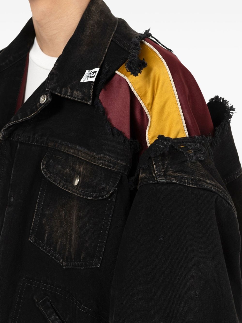 layered denim jacket - 4