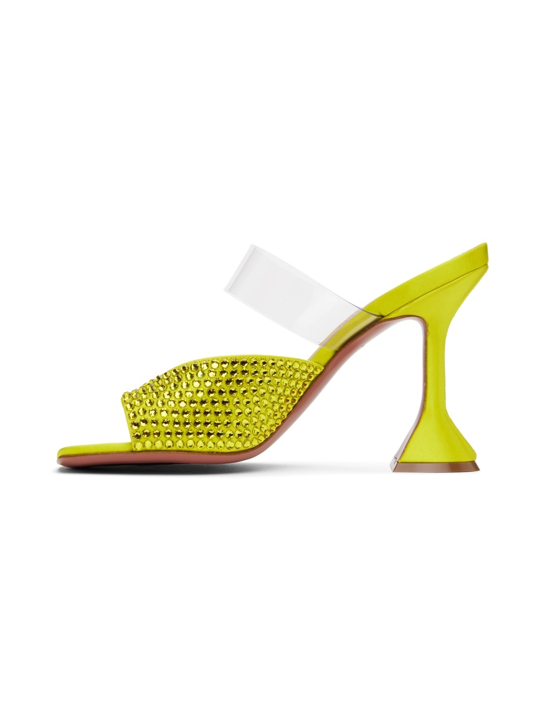 Yellow Paloma Crystal Slipper Heeled Sandals - 3