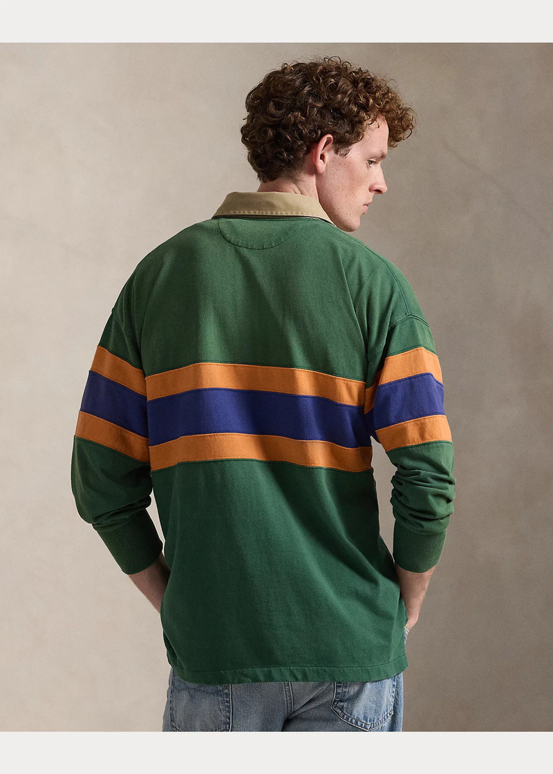 Vintage Fit Embroidered Rugby Shirt 4