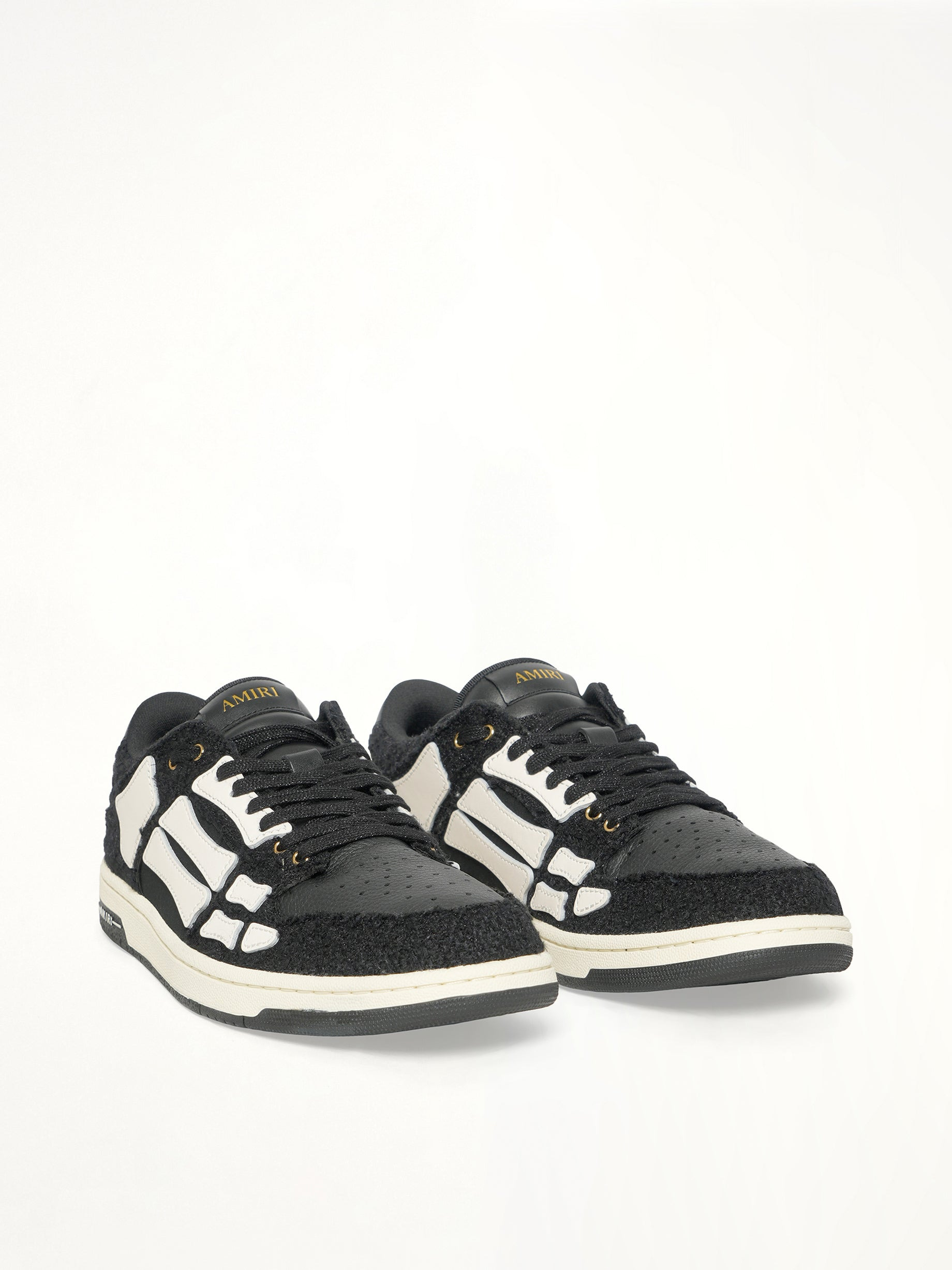 Boucle Skeleton Low Top Sneaker in Black - 2