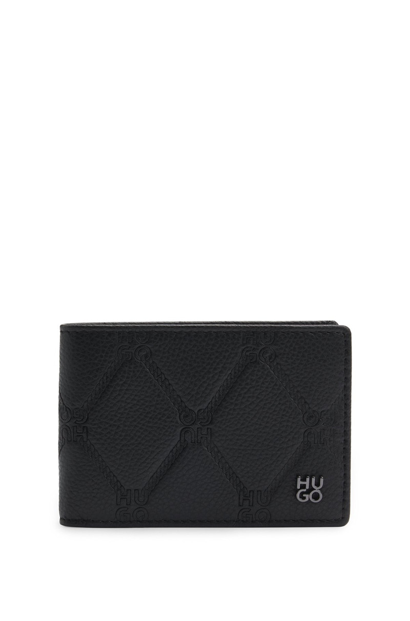 NAPPA-LEATHER WALLET WITH ALL-OVER STACKED LOGOS 1