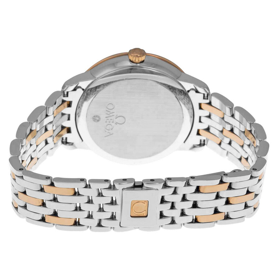 Omega De Ville Automatic Mother of Pearl Dial Stainless Steel and 18kt Rose Gold Ladies Watch 424203 - 3