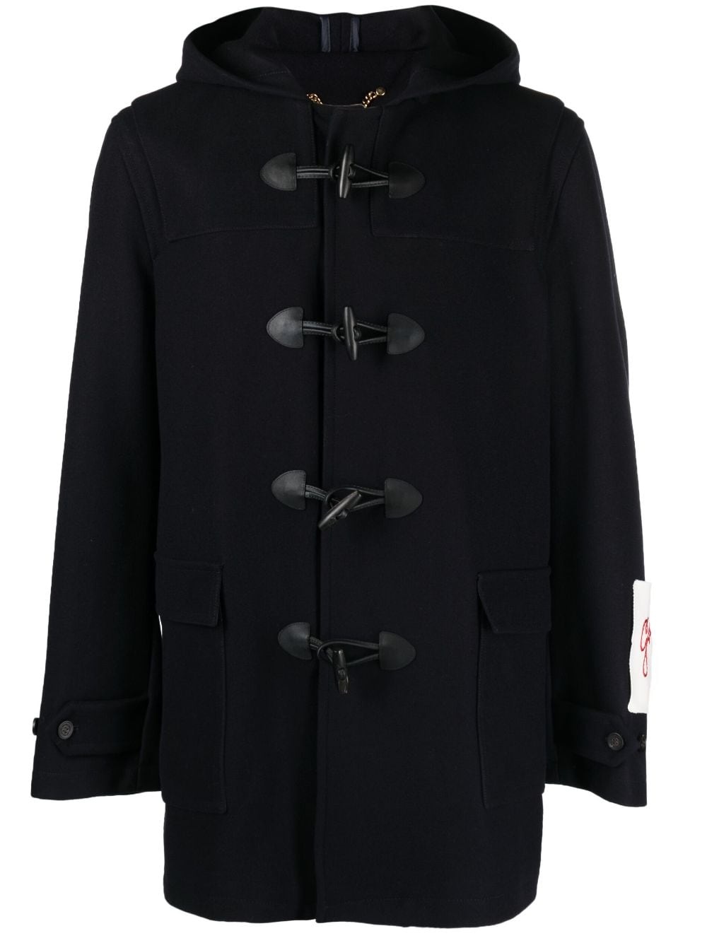 hooded wool-blend duffle coat - 1