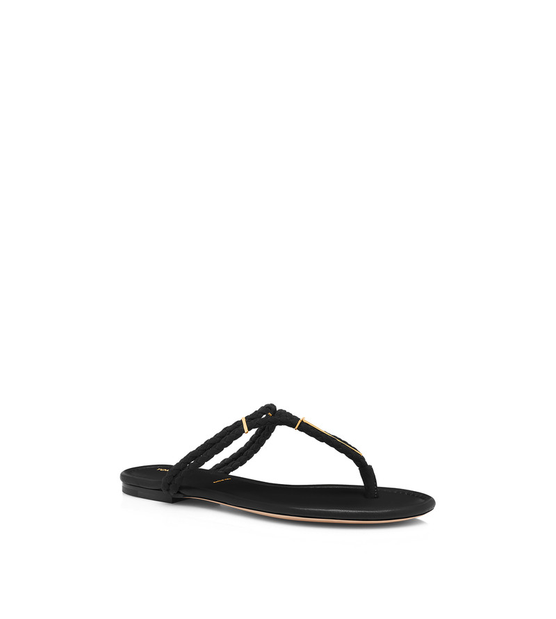 TOM FORD WOVEN SUEDE LILY THONG SANDAL outlook
