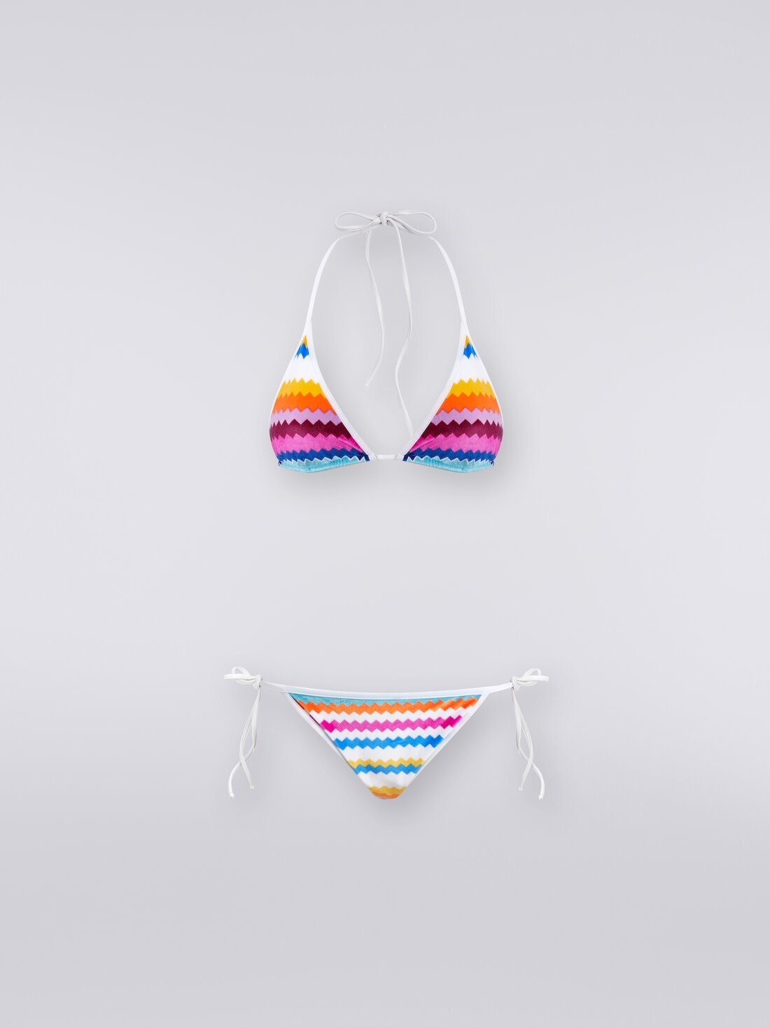 Bikini in zigzag print stretch nylon - 1