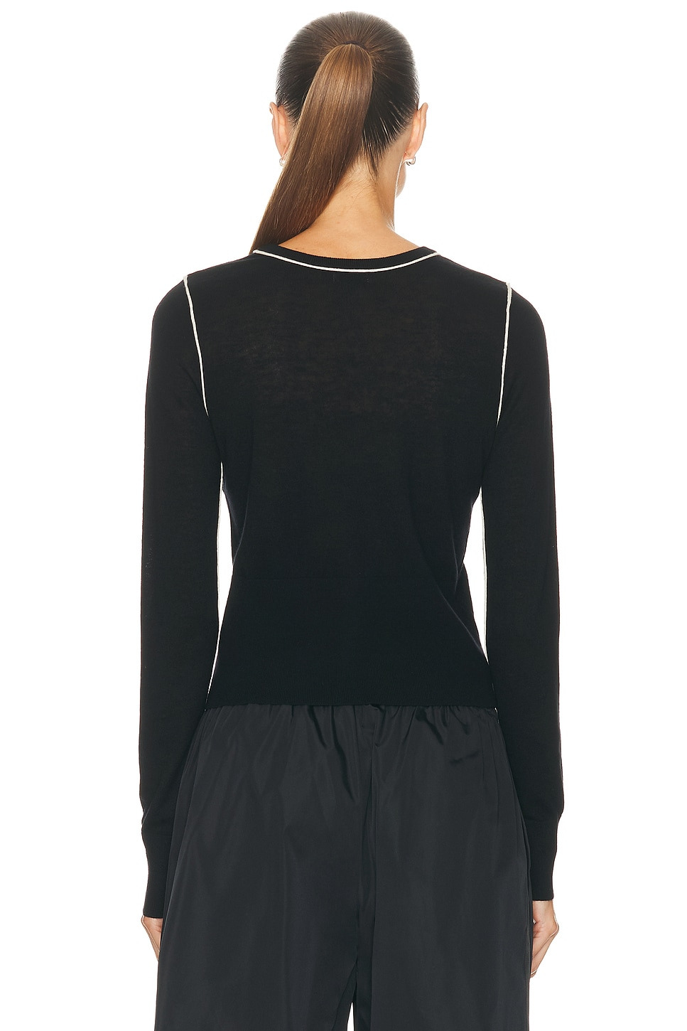 Wool Fine Line Cardigan - 3