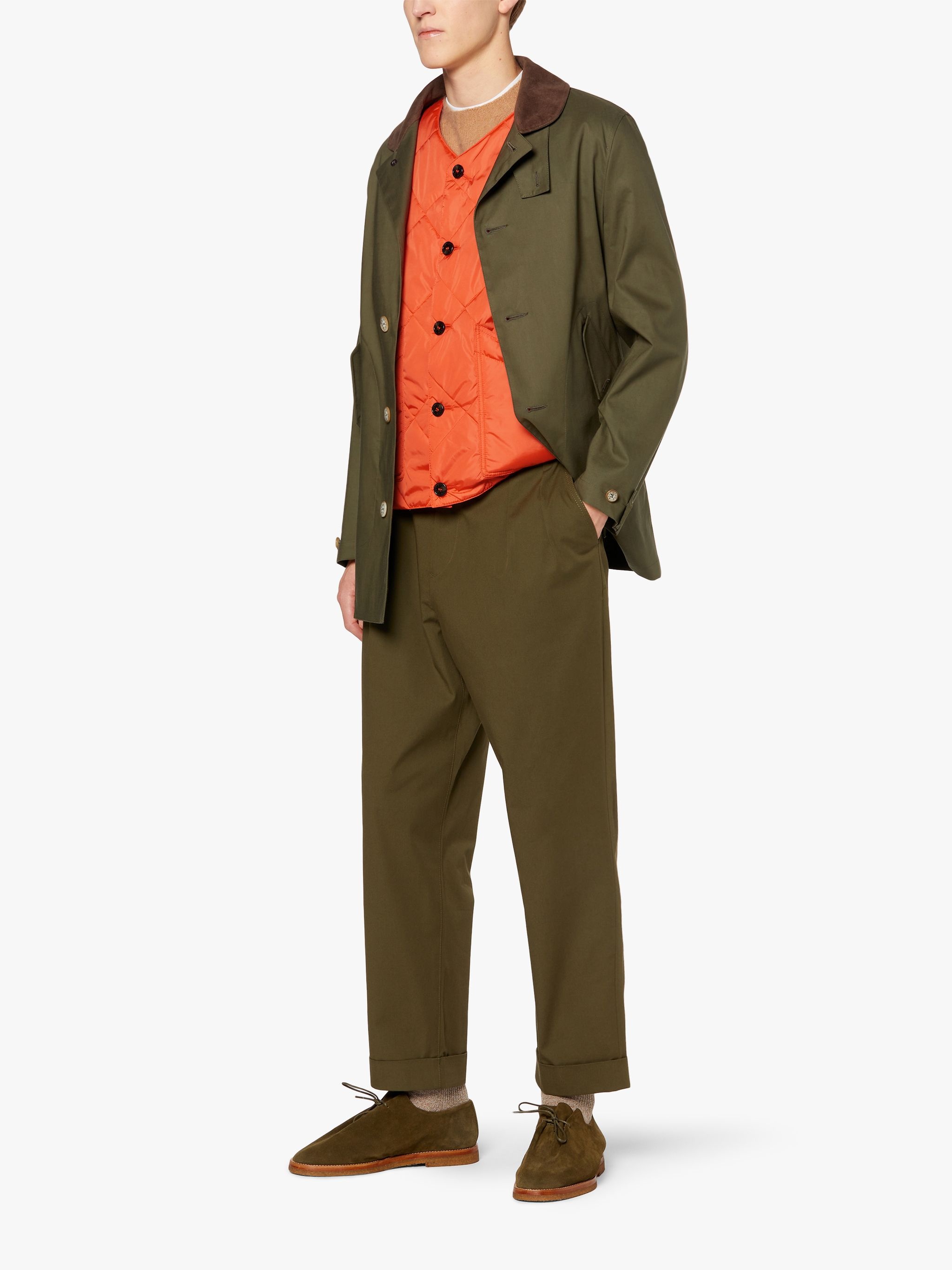 HIG ORANGE QUILTED NYLON LINER VEST | GQM-204 - 4