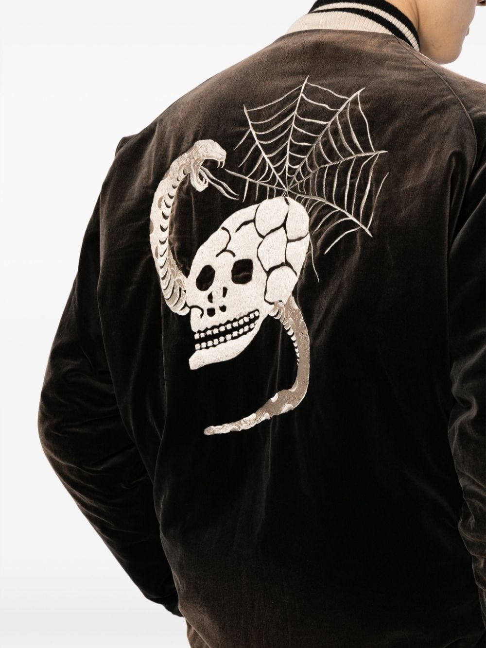 Souvenir velvet bomber jacket - 5
