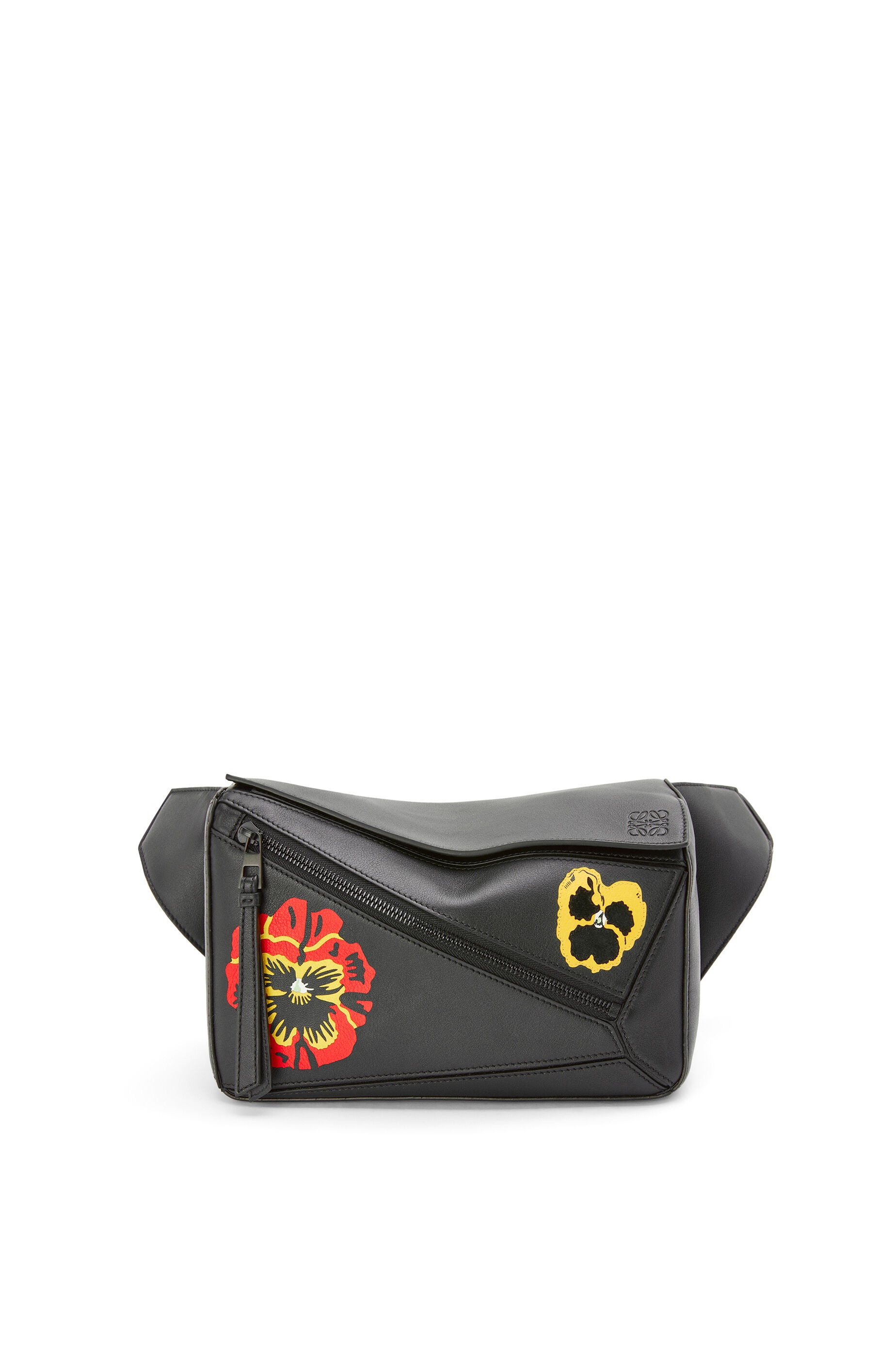 Pansies Small Puzzle bumbag in classic calfskin - 1