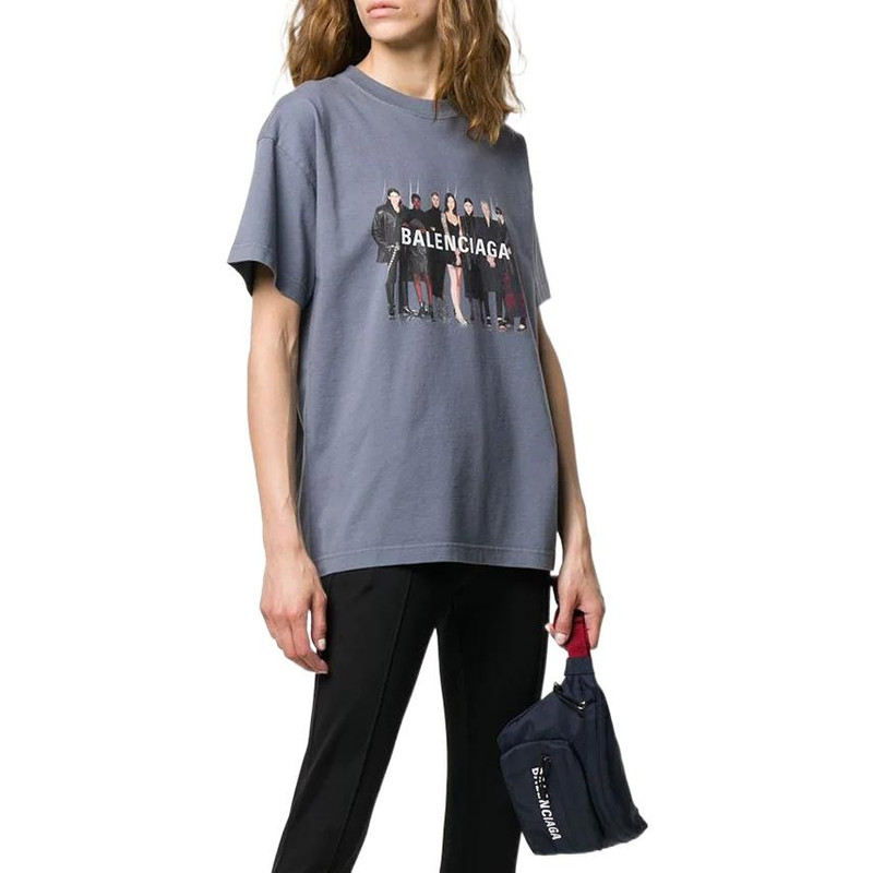 BALENCIAGA Balenciaga Real Balenciaga T-shirt 'Grey' 620969TIV471404 outlook