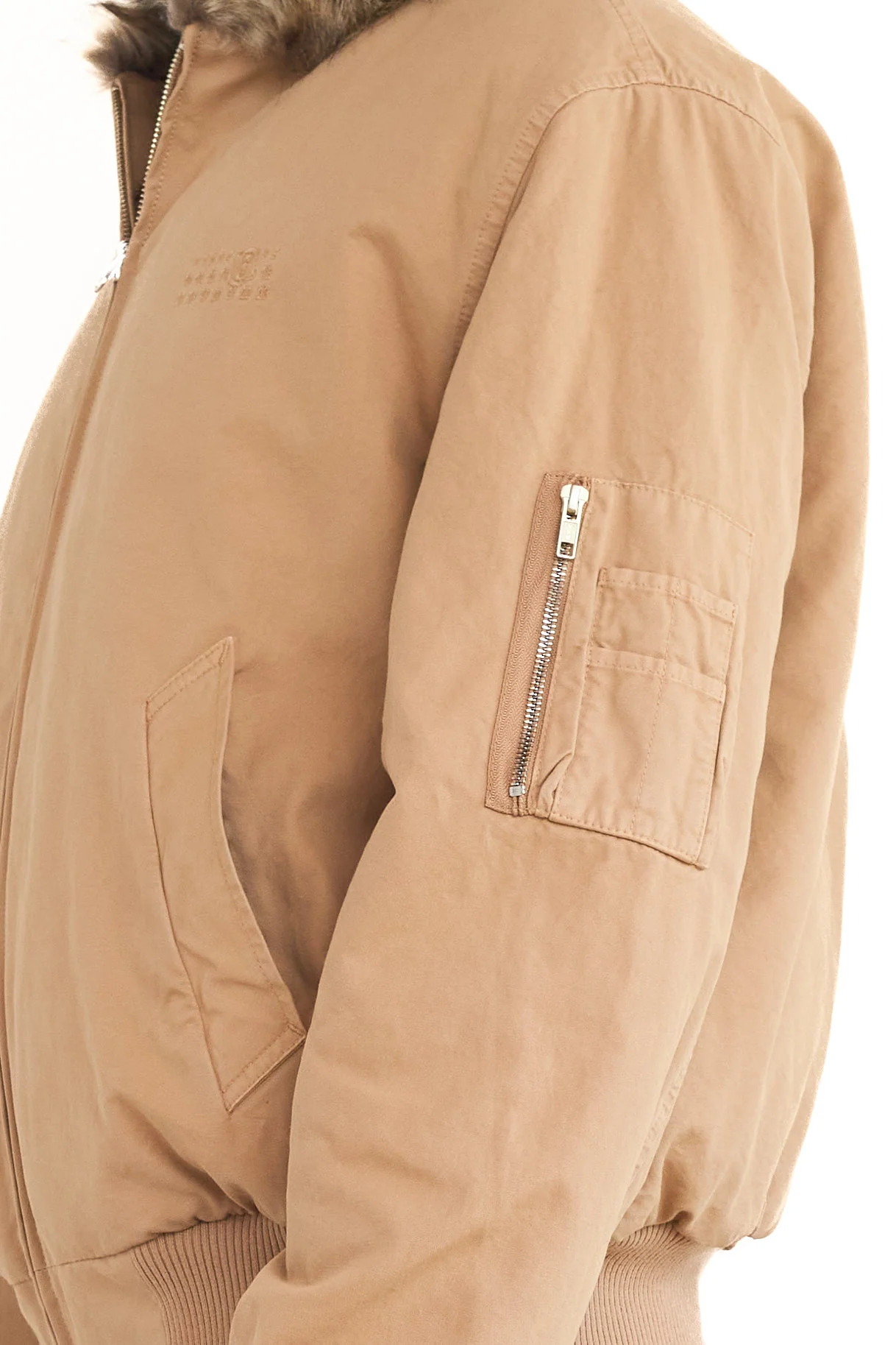 MM6 Reversible Cotton Canvas Jacket Ocre - 9