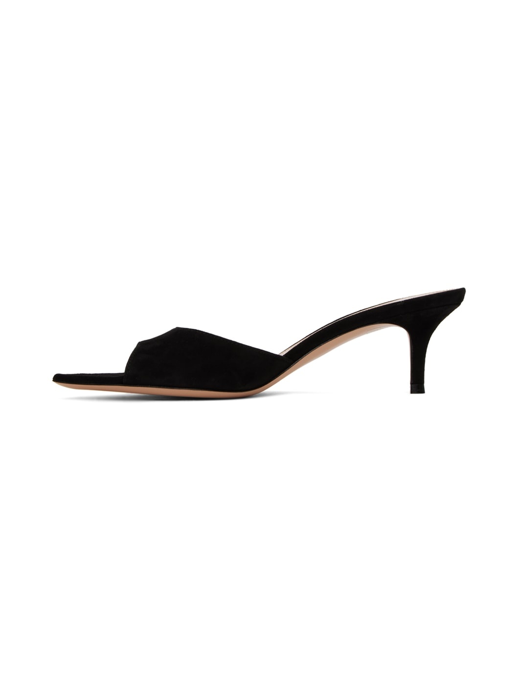 Black Pointed Heeled Sandals - 3