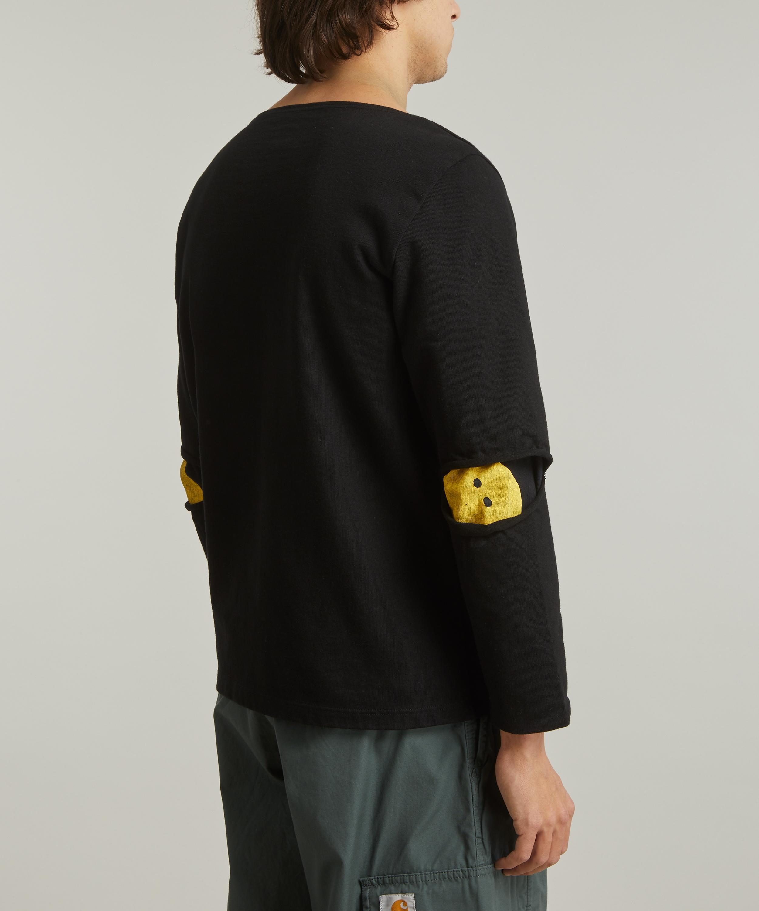 Elbow-Ripped Boatneck Long Sleeve T-Shirt - 4