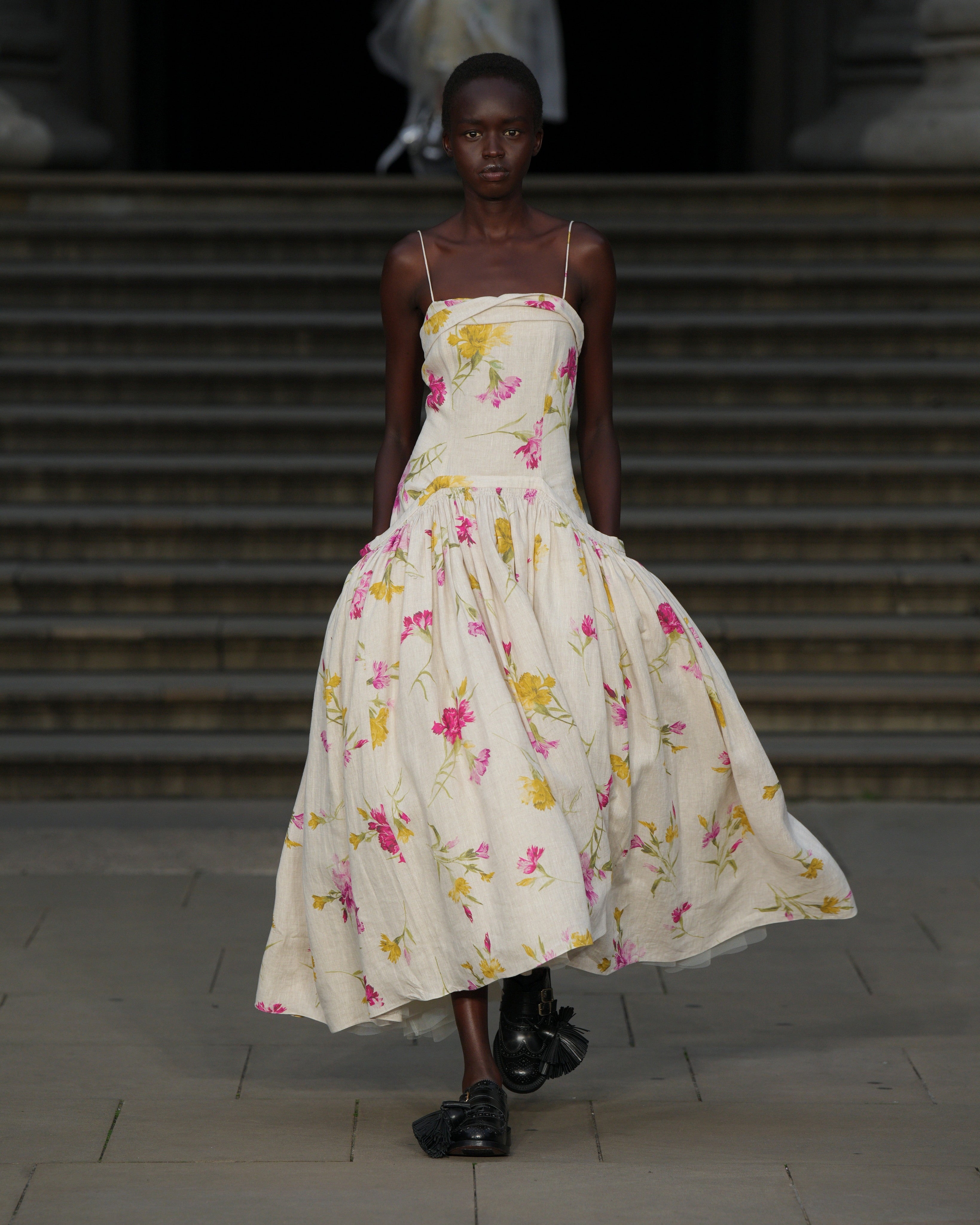 SLEEVELESS FULL SKIRT MIDI DRESS - 6