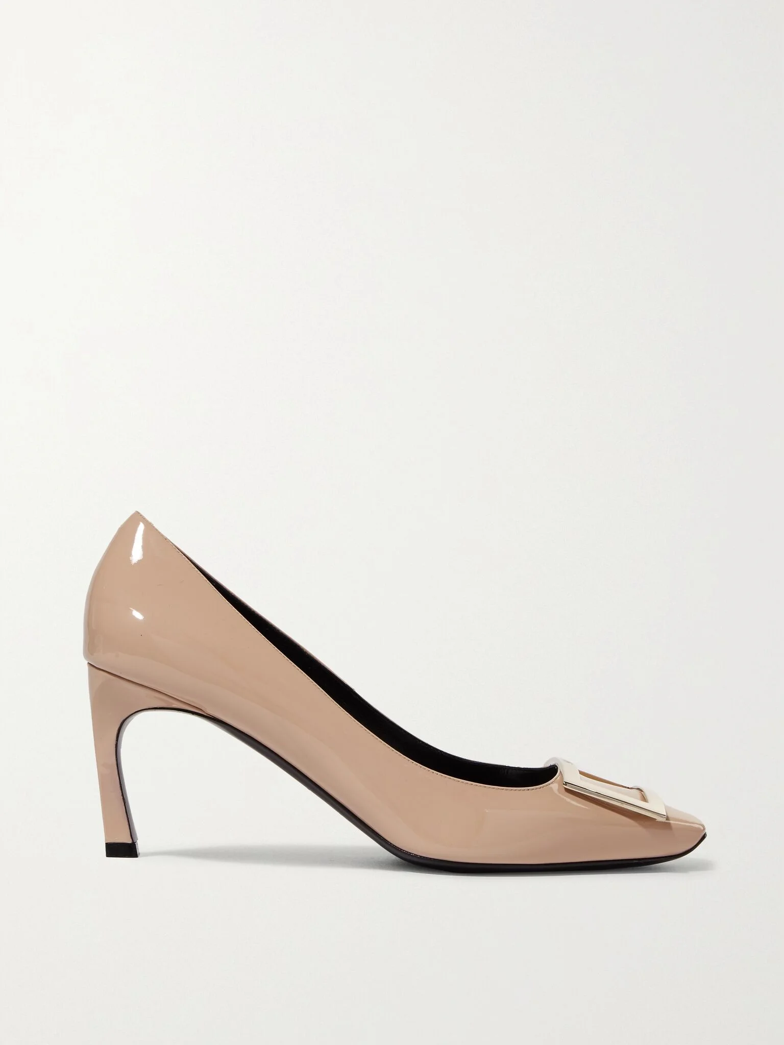 Belle Vivier Trompette 70 patent-leather pumps Beige - 1