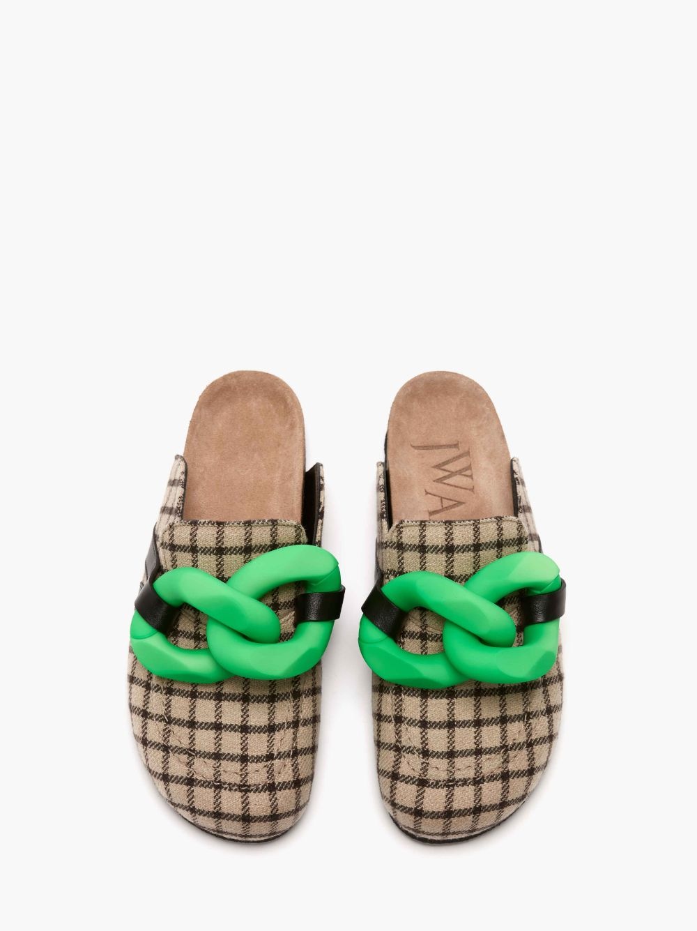 CHAIN LOAFER FELT MULES - 4