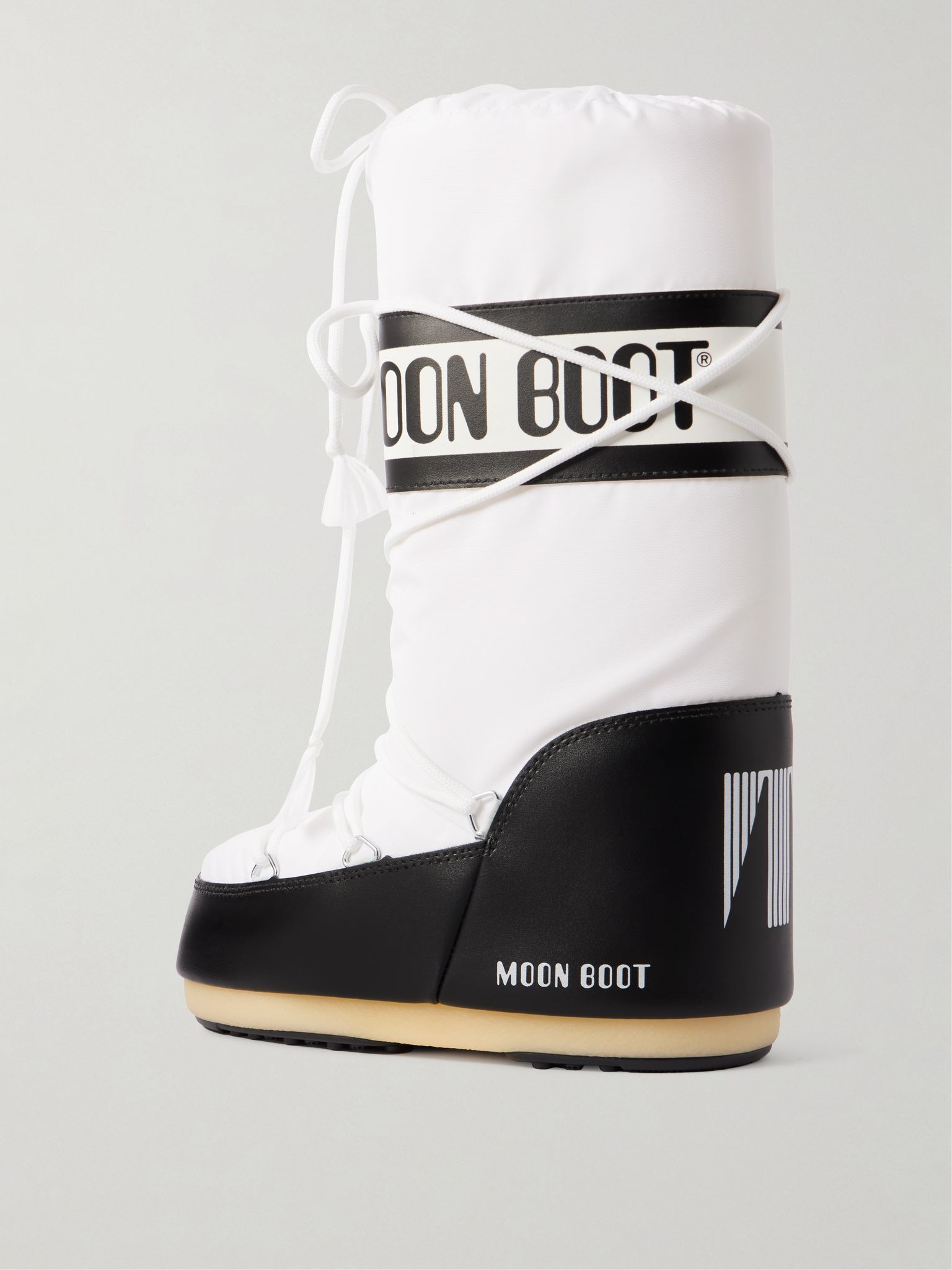 Icon shell and faux leather snow boots White - 3