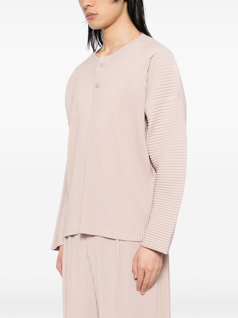 pleated long sleeves T-shirt - 3