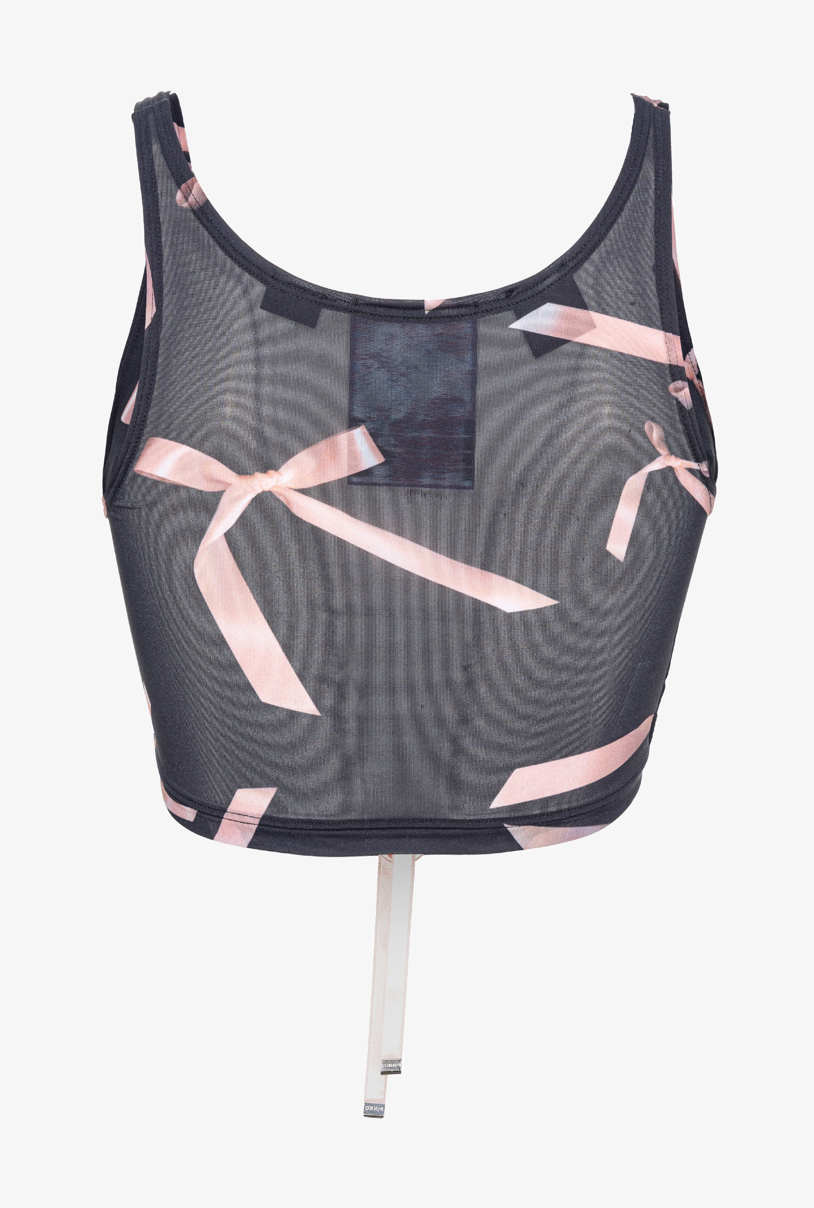 PINKO REIMAGINE BOW-PRINT CROP TOP BY PATRICK MCDOWELL - 5