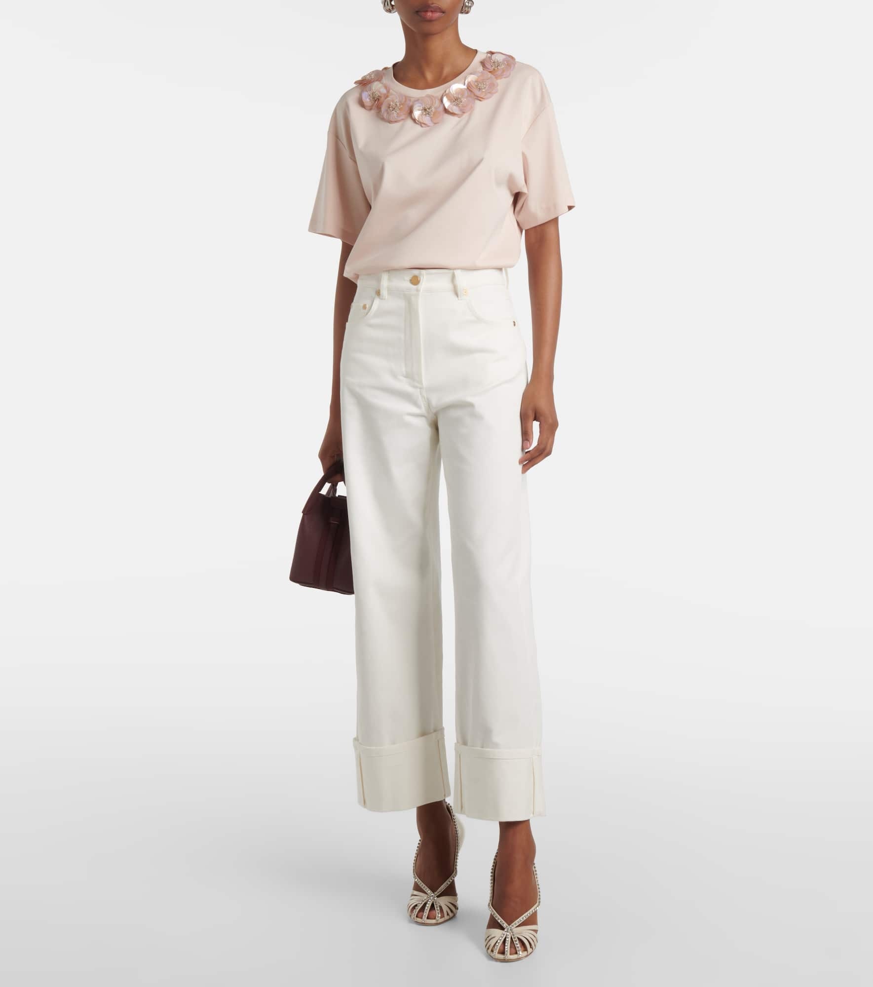 Gennaio embellished jersey top - 2