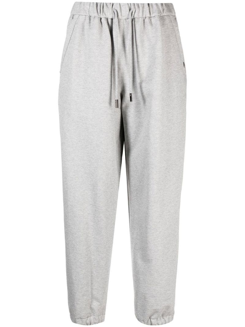 tapered drawstring track pants - 1