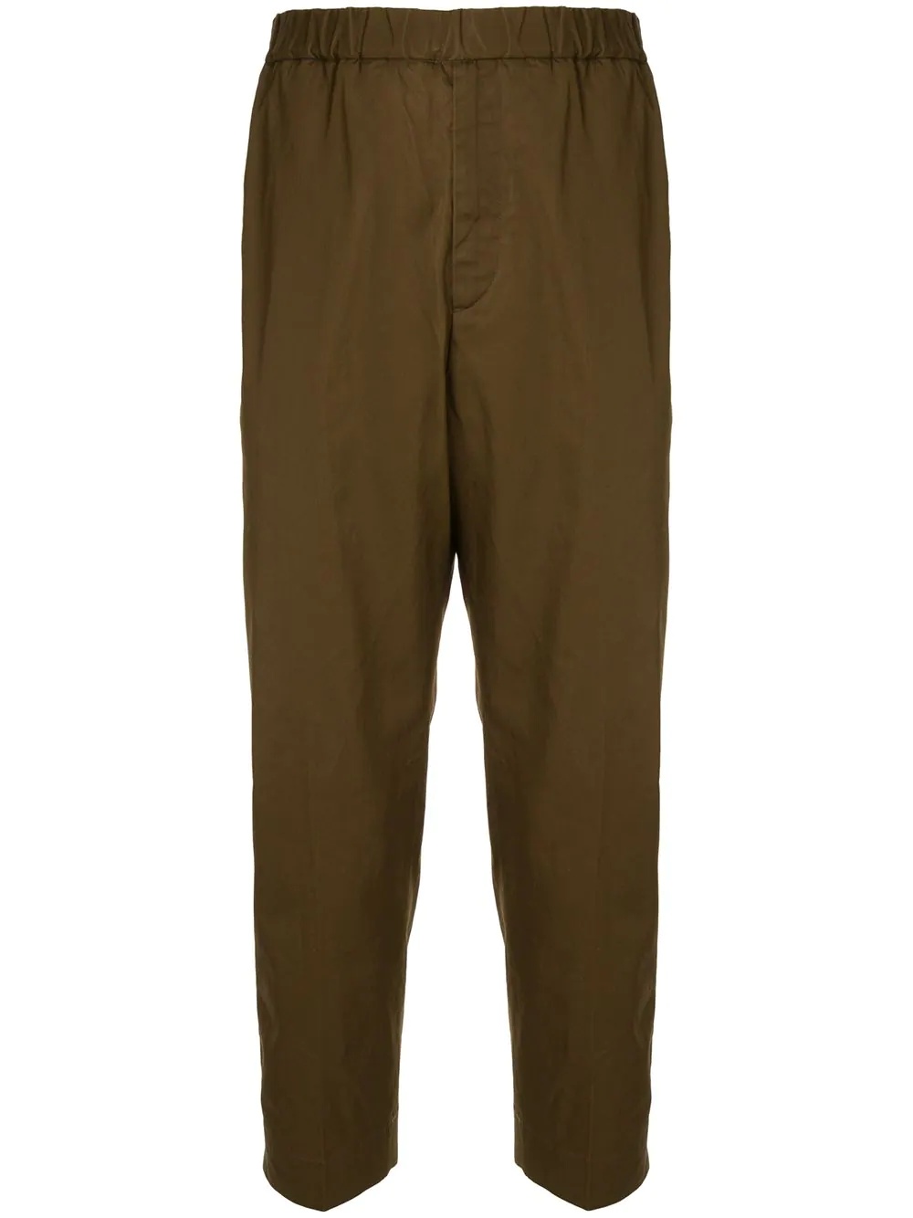 elasticated flat front trousers - 1