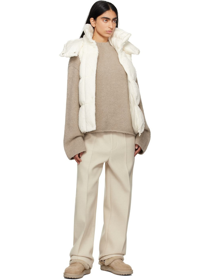 Moncler Off-White Luzule Faux-Fur Down Vest outlook