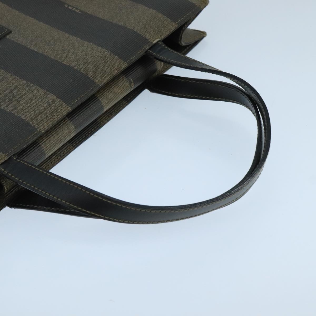FENDI Pecan Canvas Hand Bag Brown Black - 7