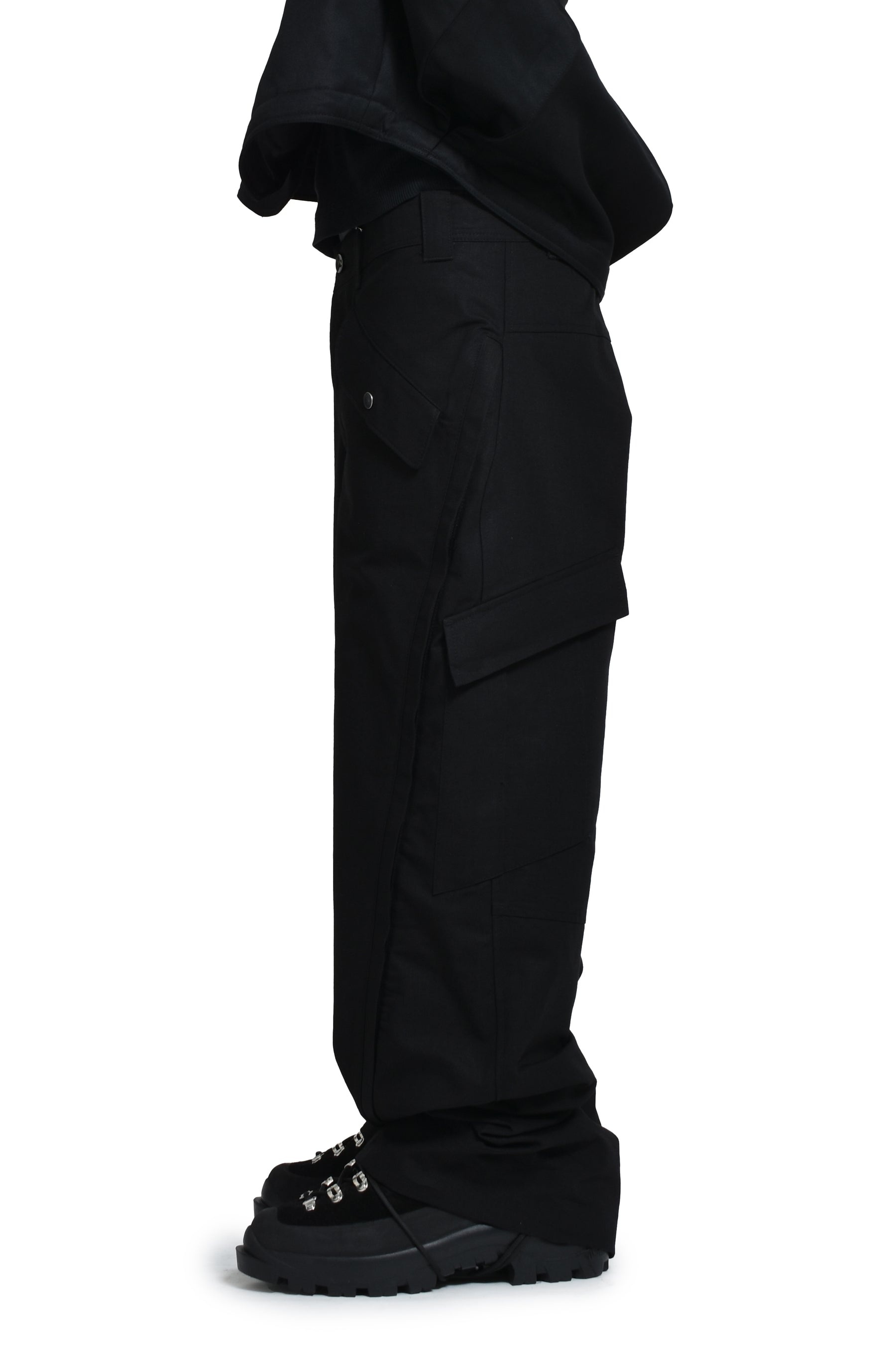 3-WAY ZIP CARGO TROUSERS / BLK - 3