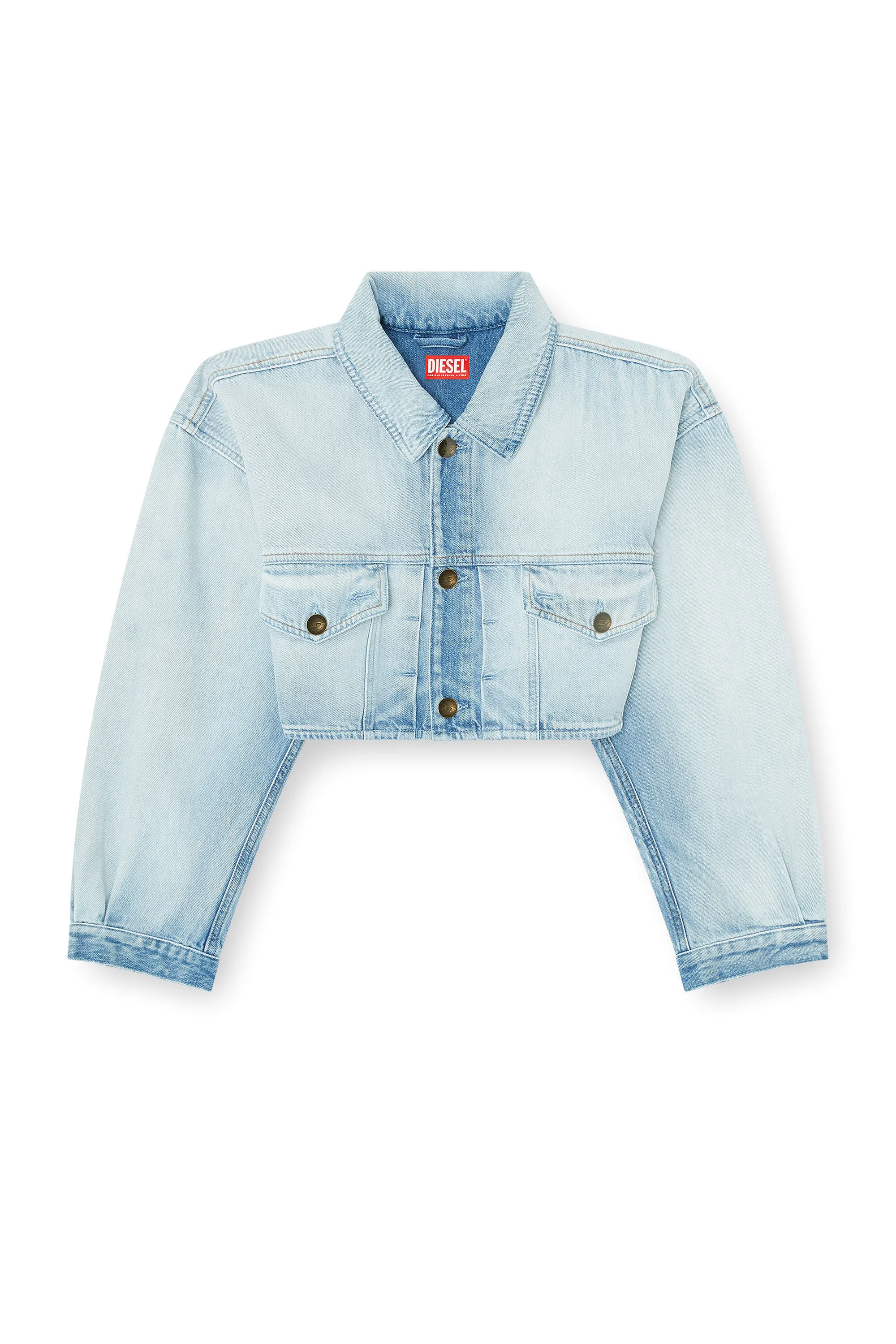 OVERSIZED CROPPED TRUCKER JACKET - 1
