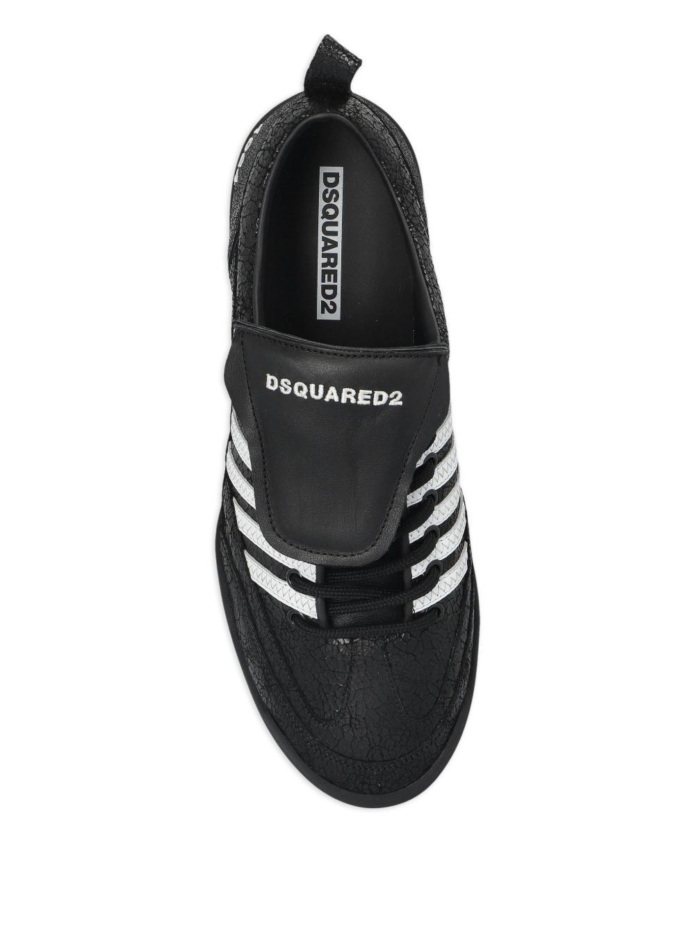 stripe-detail leather sneakers - 3