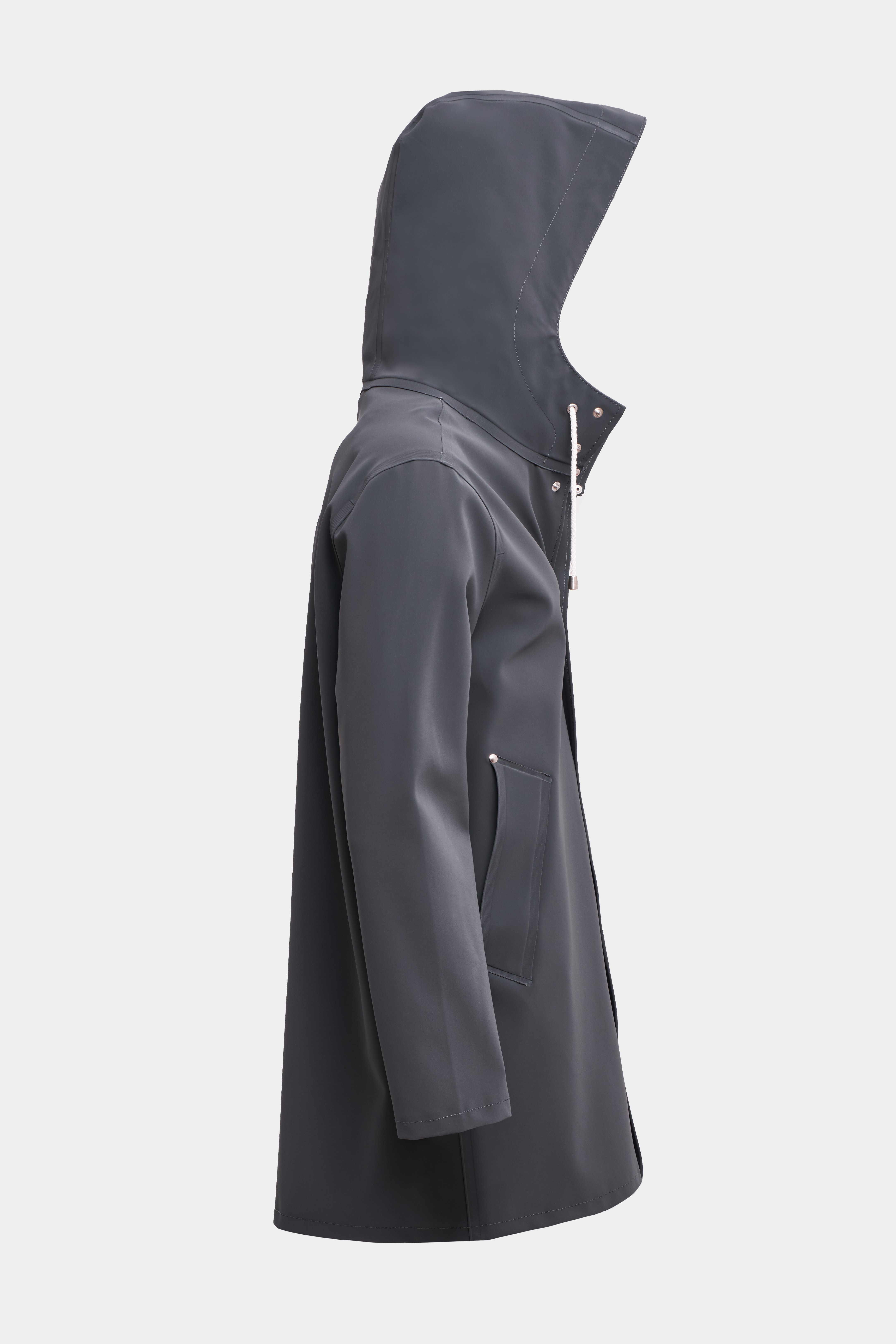 Stockholm Matte Raincoat Charcoal - 3