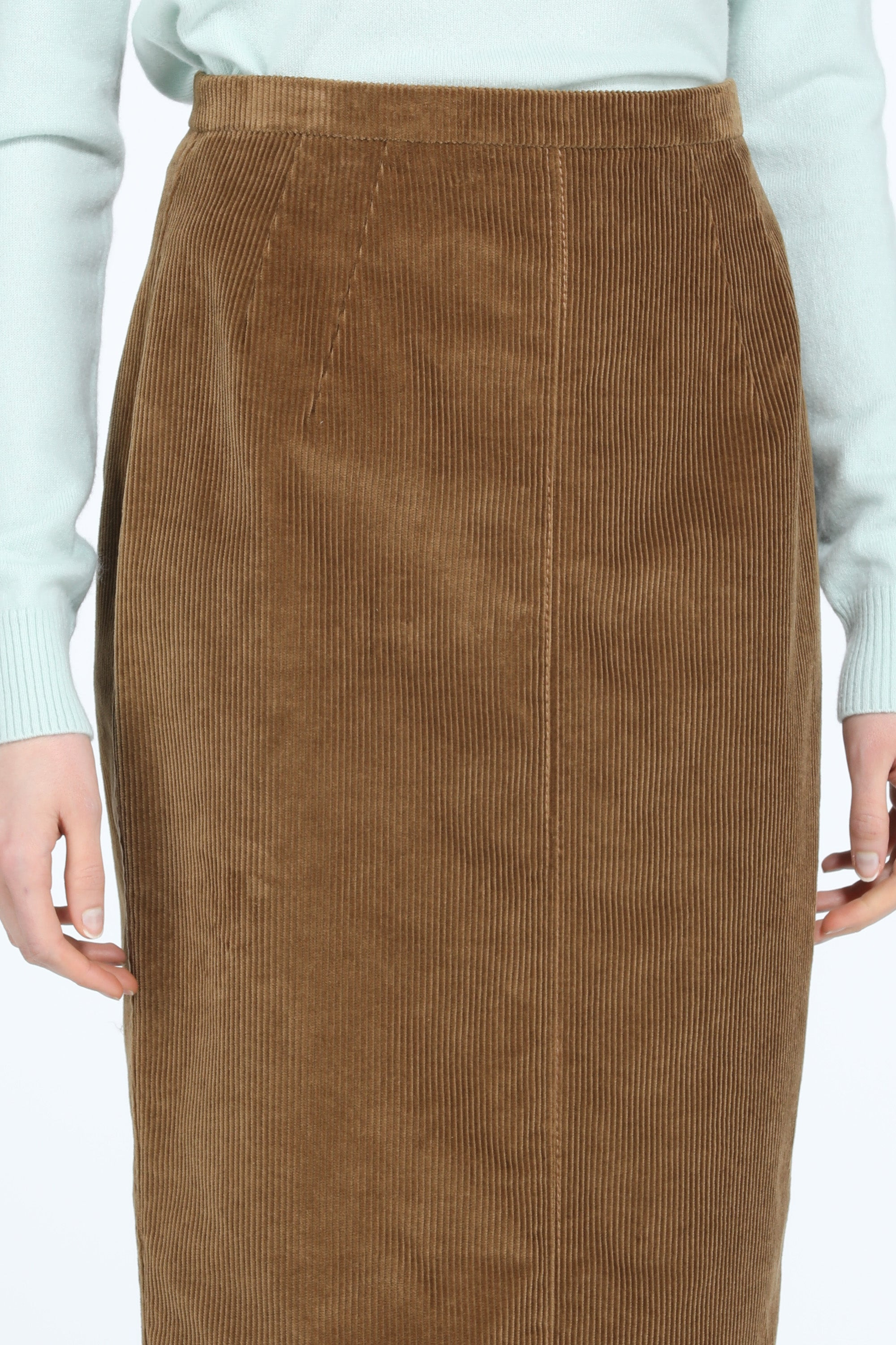 VELVET PENCIL SKIRT - 5