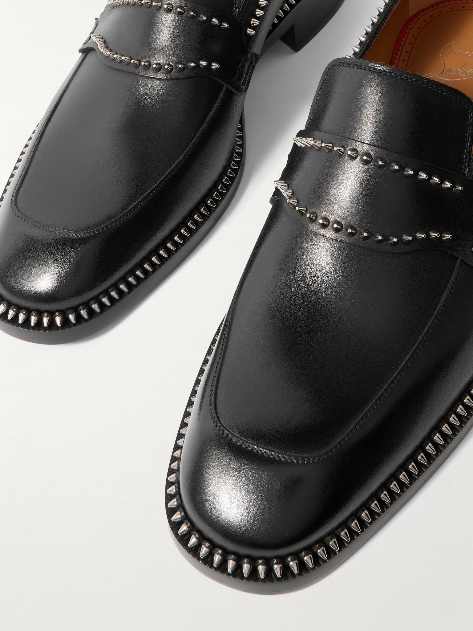 Cocoriclou Moc Studded Leather Loafers Black - 5