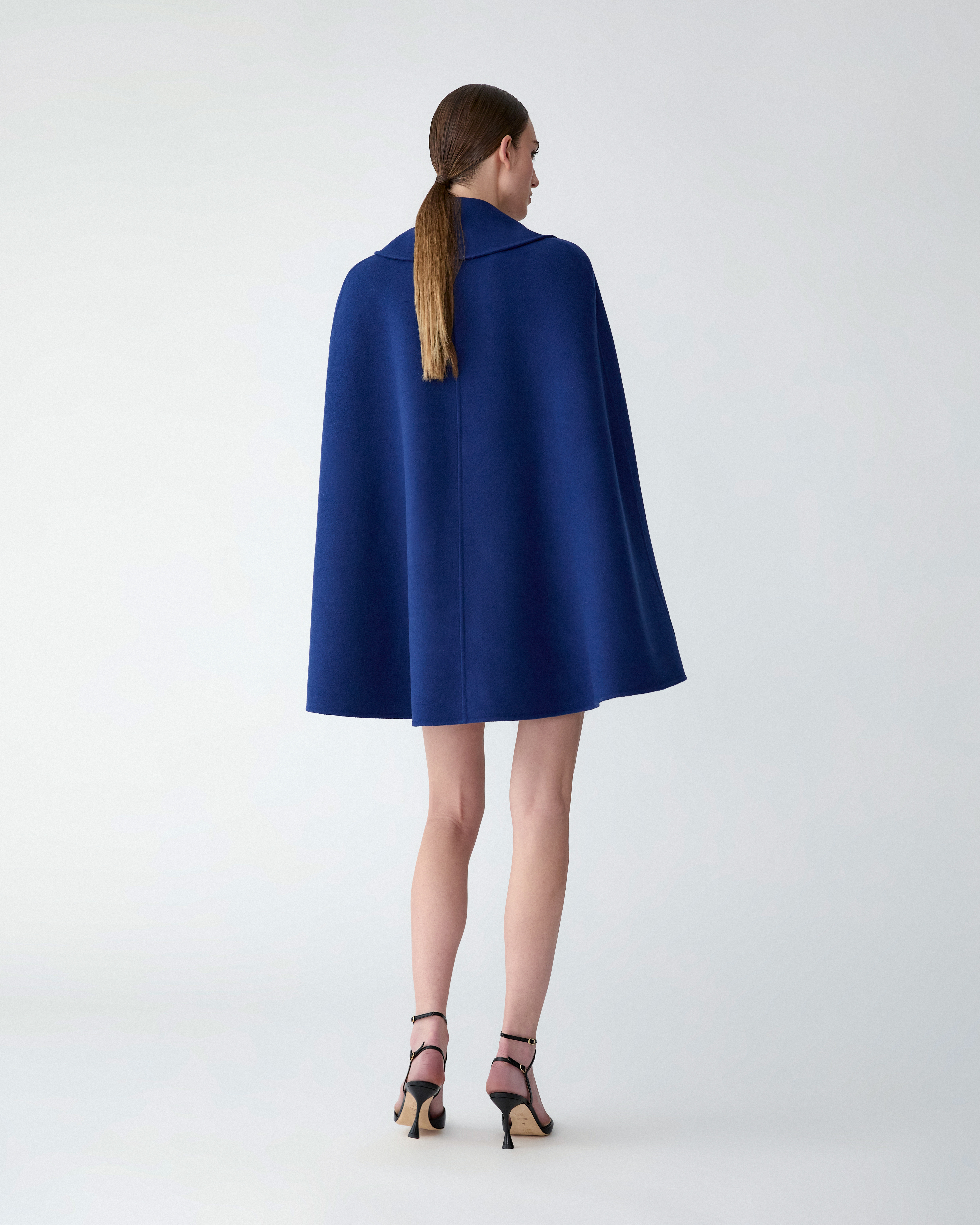 Double-Faced Wool Peacoat Cape - 3