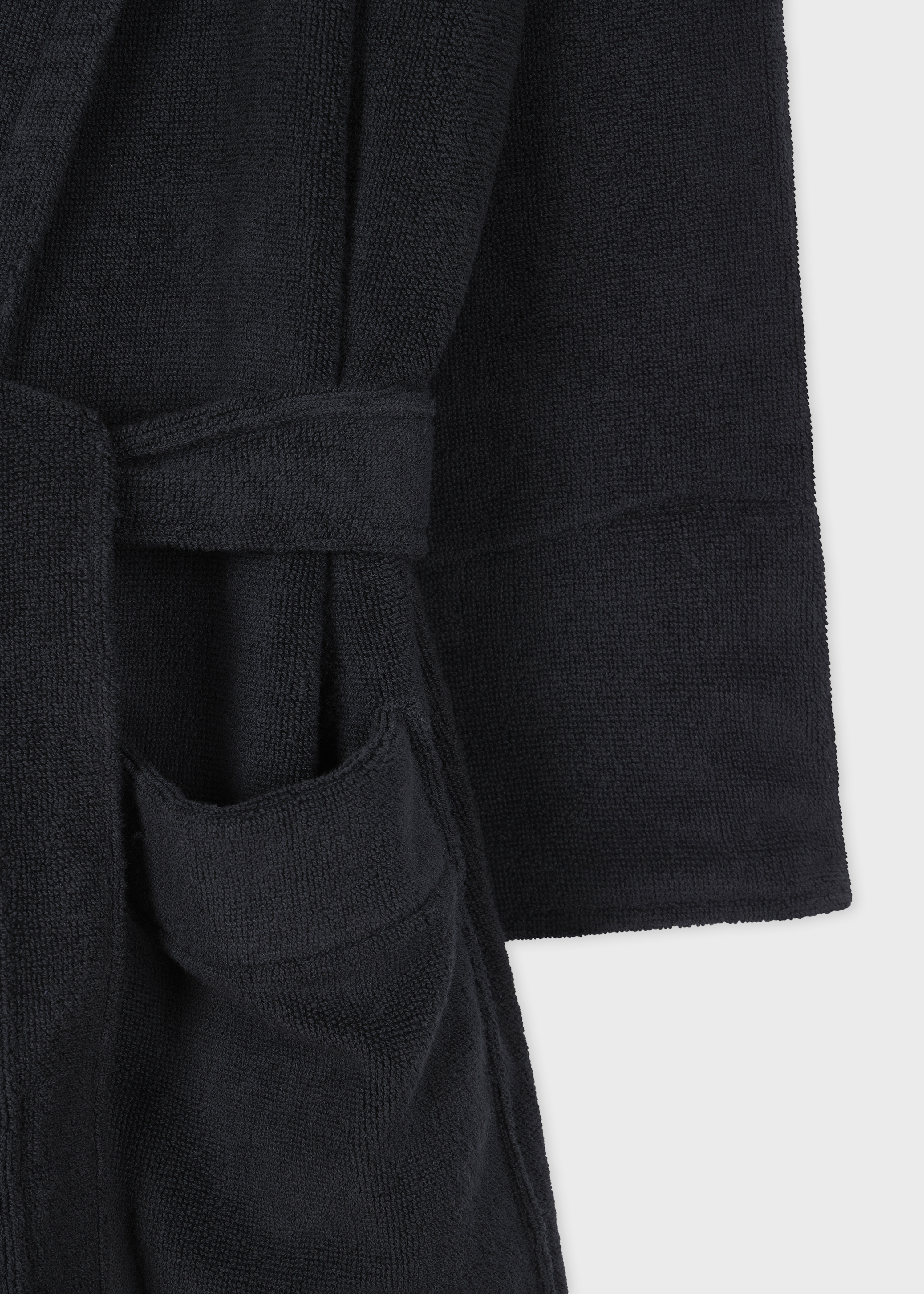 Black Zebra Logo Towelling Dressing Gown - 4