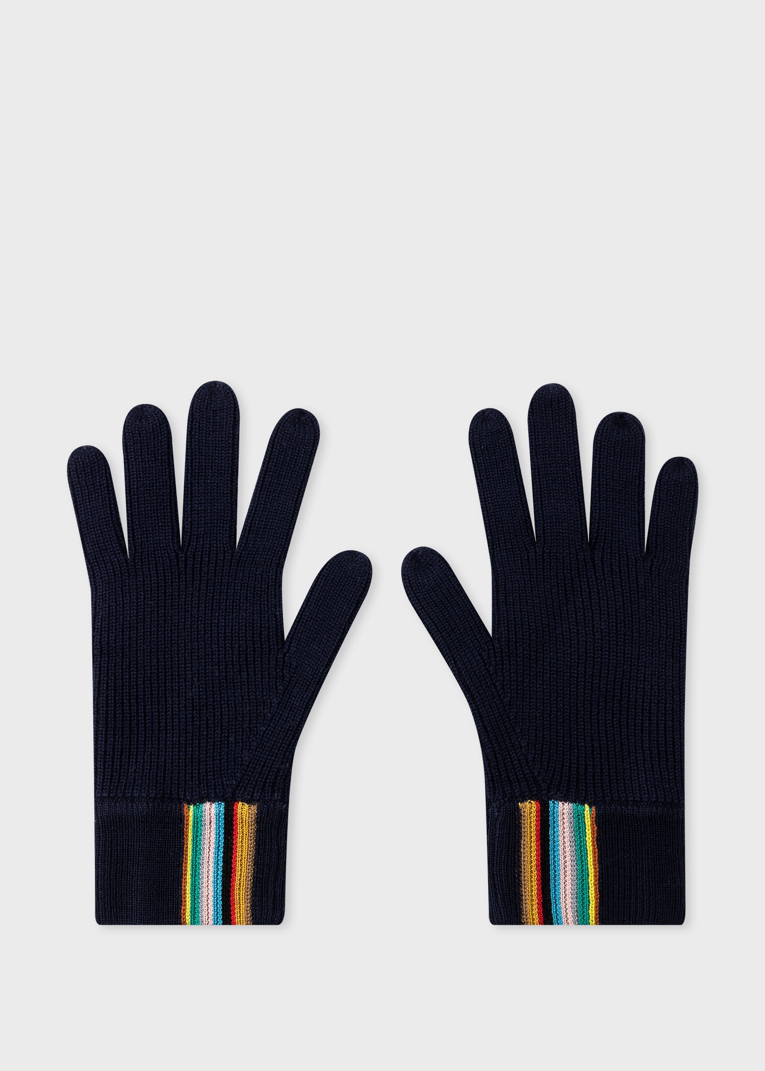 Merino Wool 'Signature Stripe' Gloves - 1