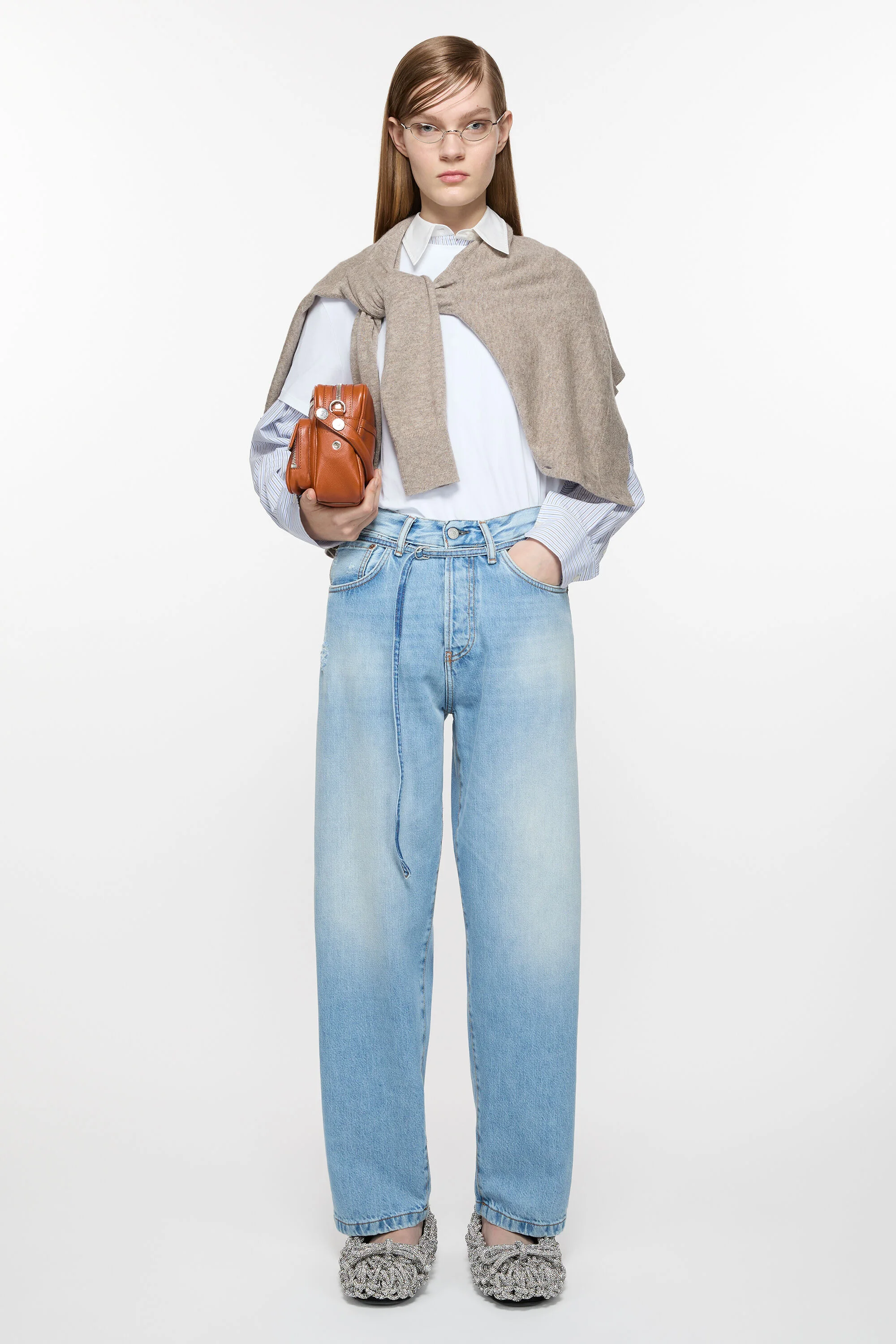 Acne Studios Loose fit jeans - 1991 Toj - Light blue | REVERSIBLE