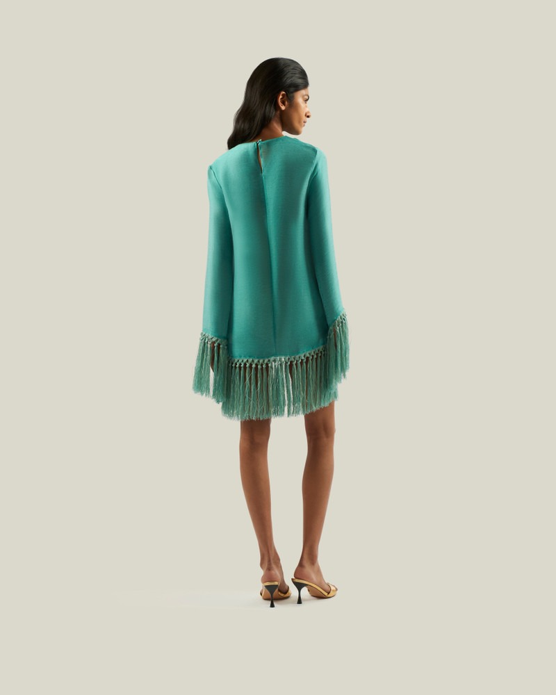 Claudia Dress Linen in Acqua 3