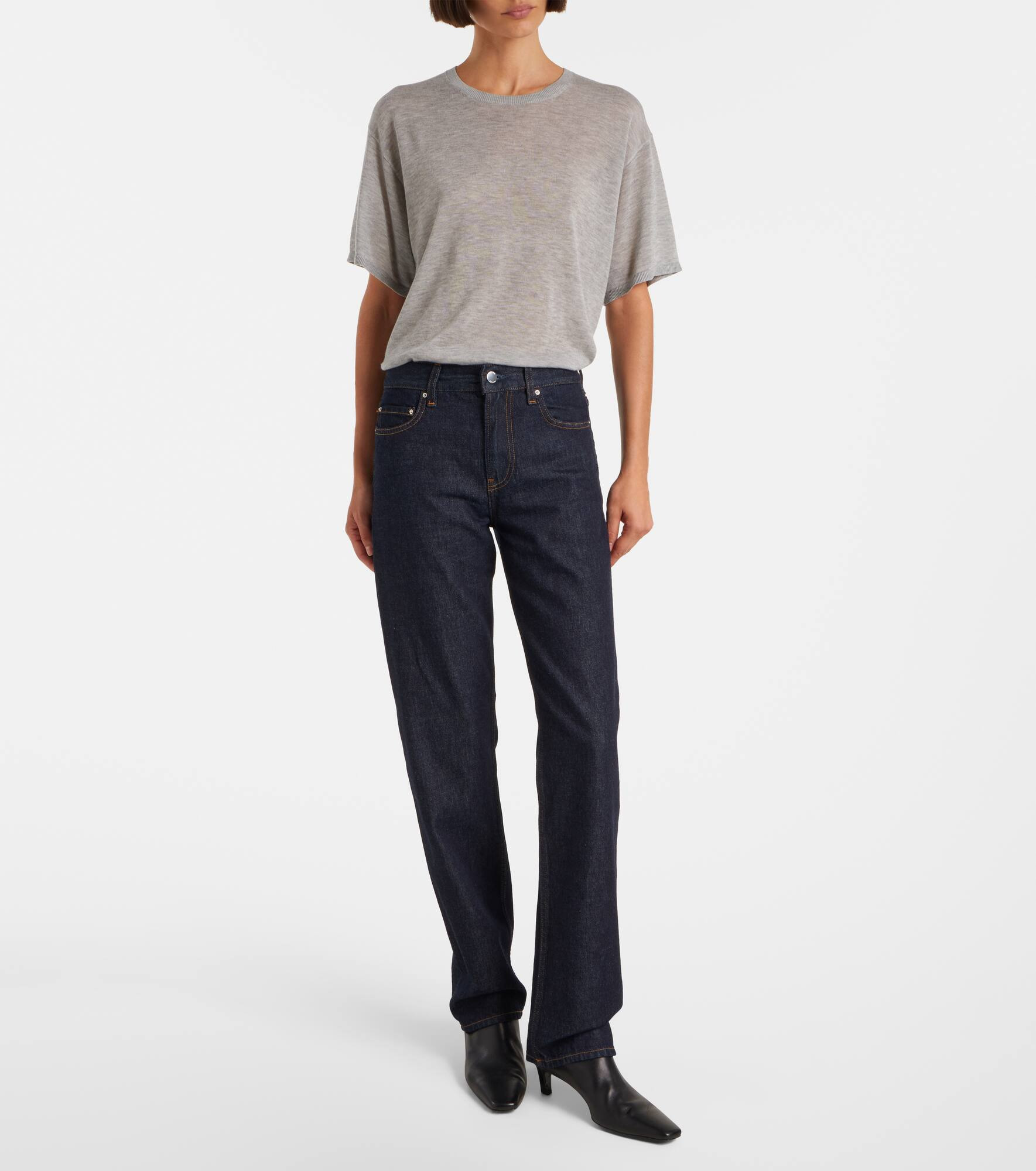Low-rise straight jeans - 7