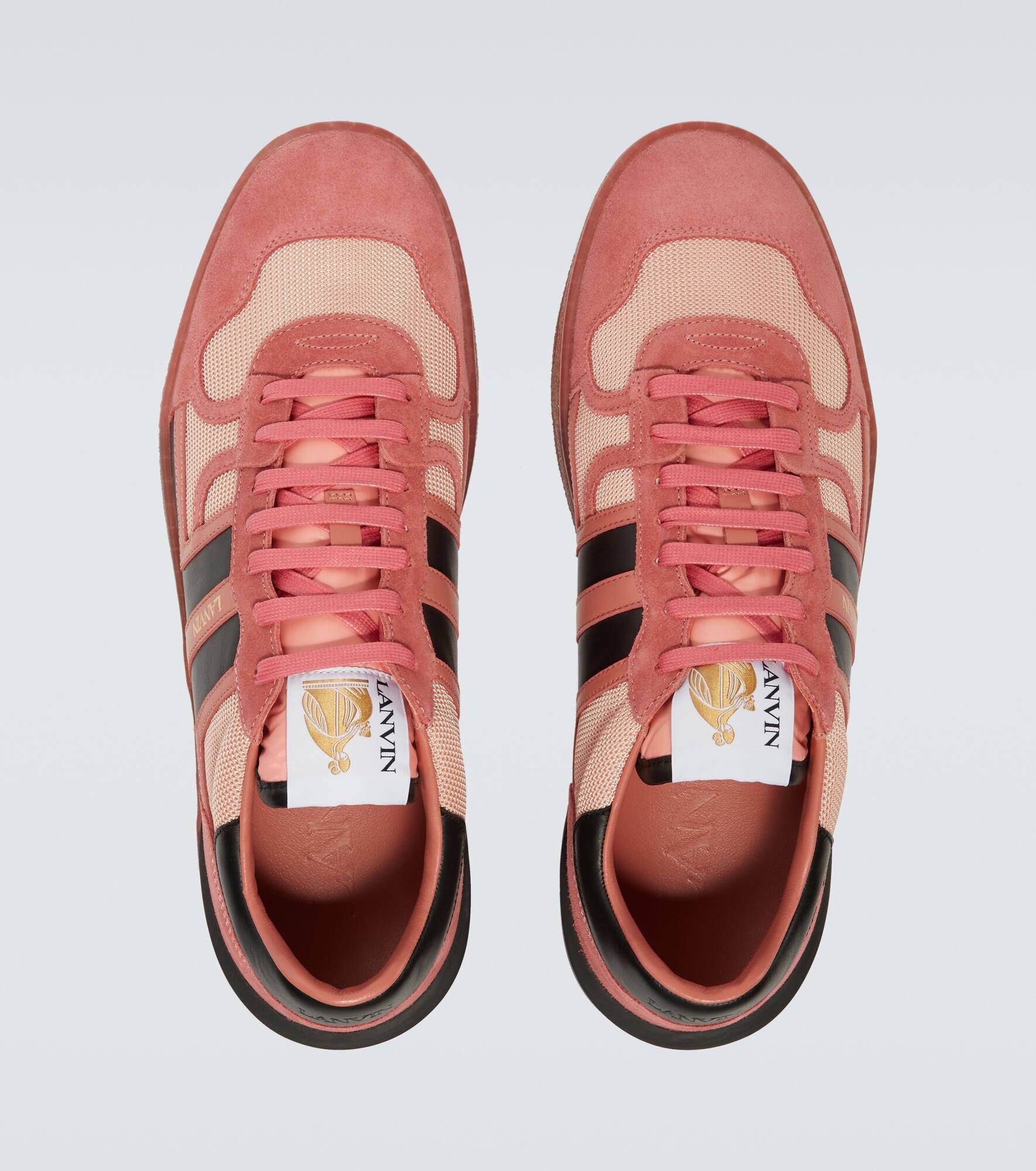 Clay suede-trimmed sneakers - 4