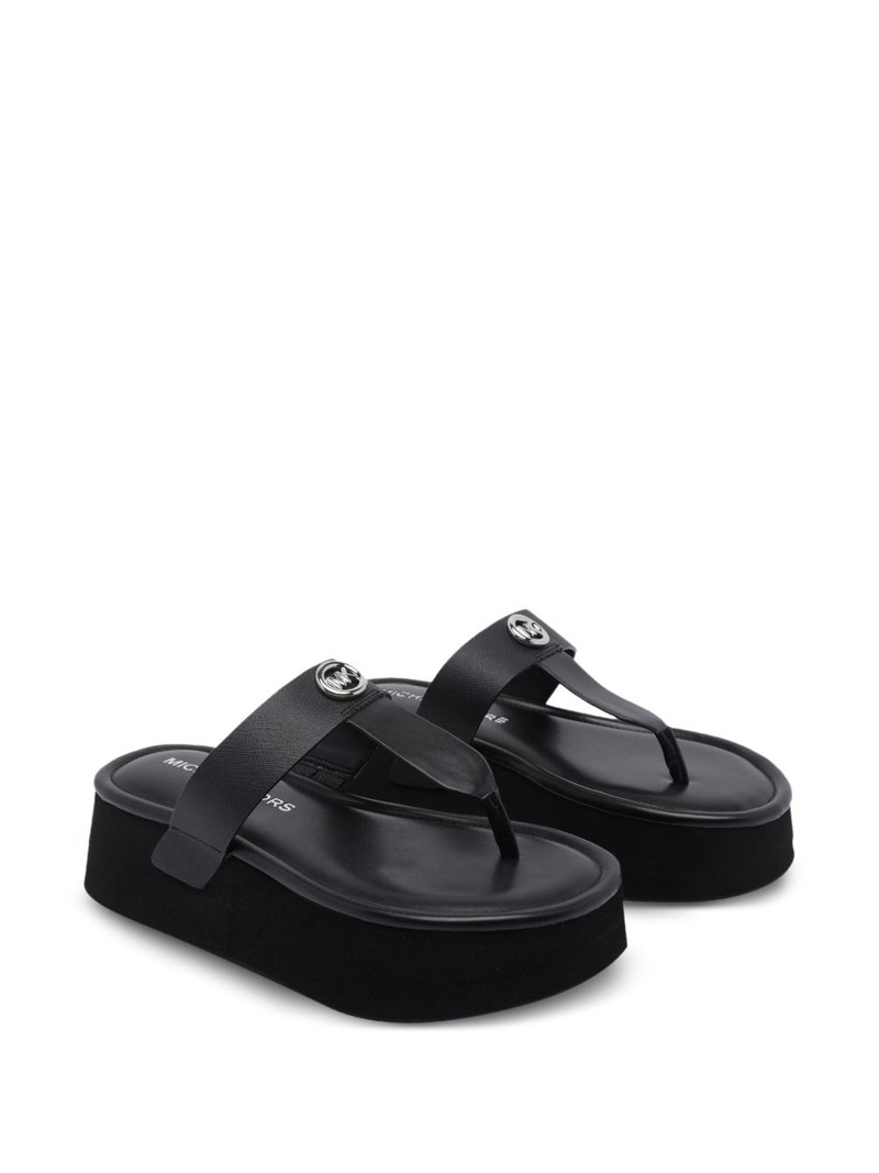 MICHAEL KORS logo-detail open-toe sandals outlook