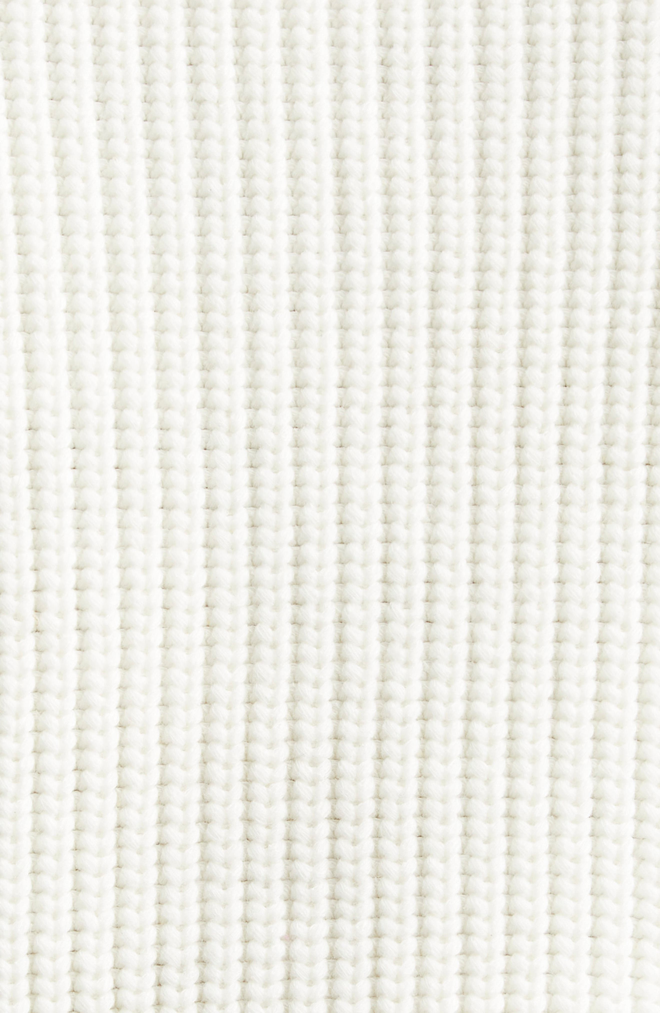 Area Crystal Flower & Crochet Heart Appliqué Crop Rib Sweater in Off White at Nordstrom - 7