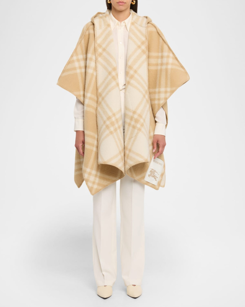 Burberry Catherine Reversible Wool Check EKD Cape outlook