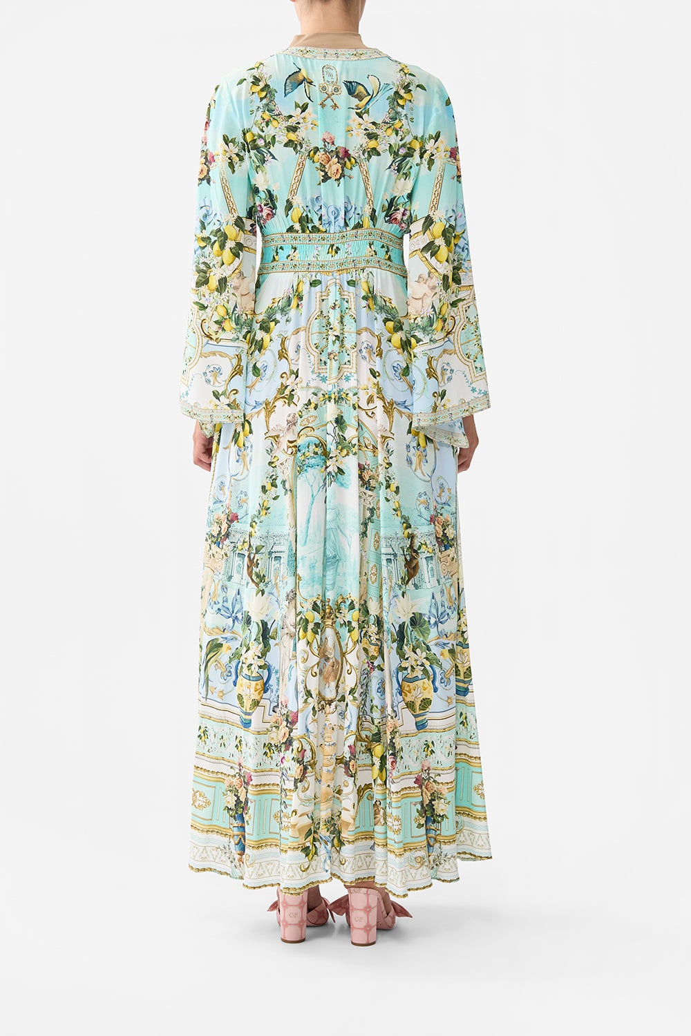 KIMONO SLEEVE DRESS WITH SHIRRING DETAIL - 10