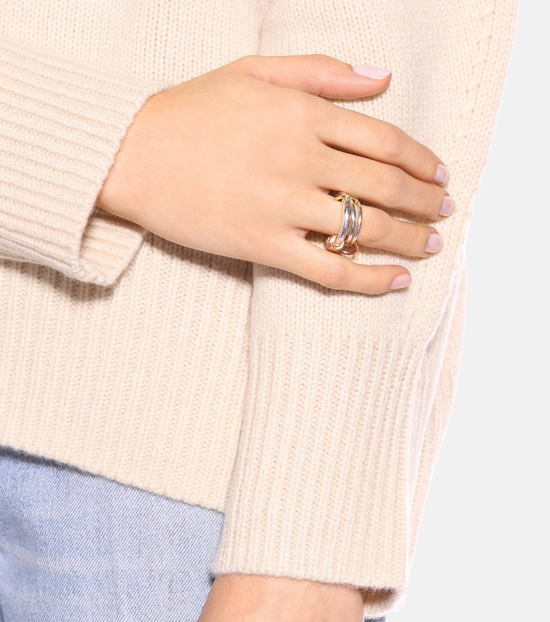 Orion sterling silver and 18k gold linked rings - 5