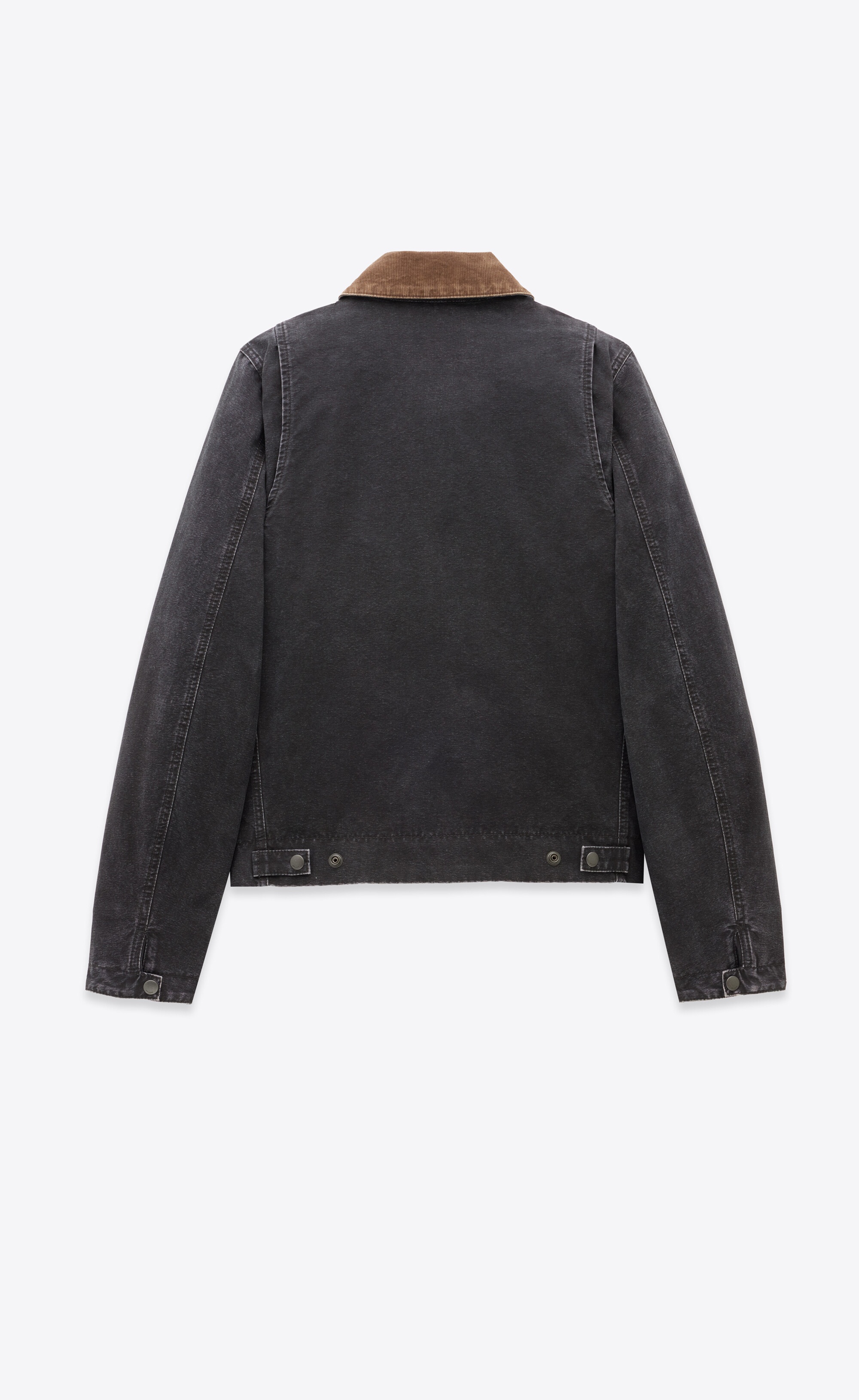 work jacket in cotton canvas and corduroy - 4