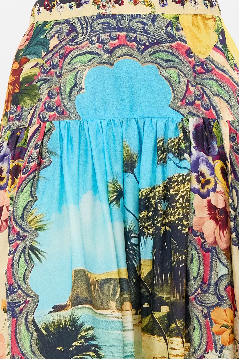 FITTED WAIST GATHERED SKIRT - 6